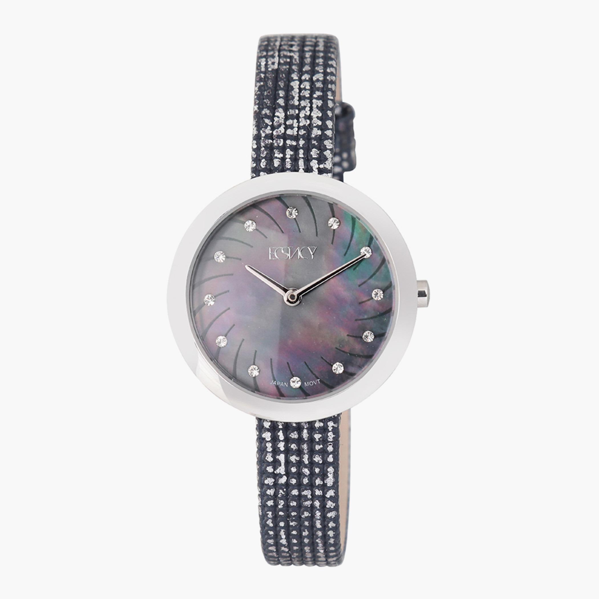 Ecstasy Women Leather Black Strap Analog Watch - E8510-SLBMB-women-watchesandjewellery-watches-image-1