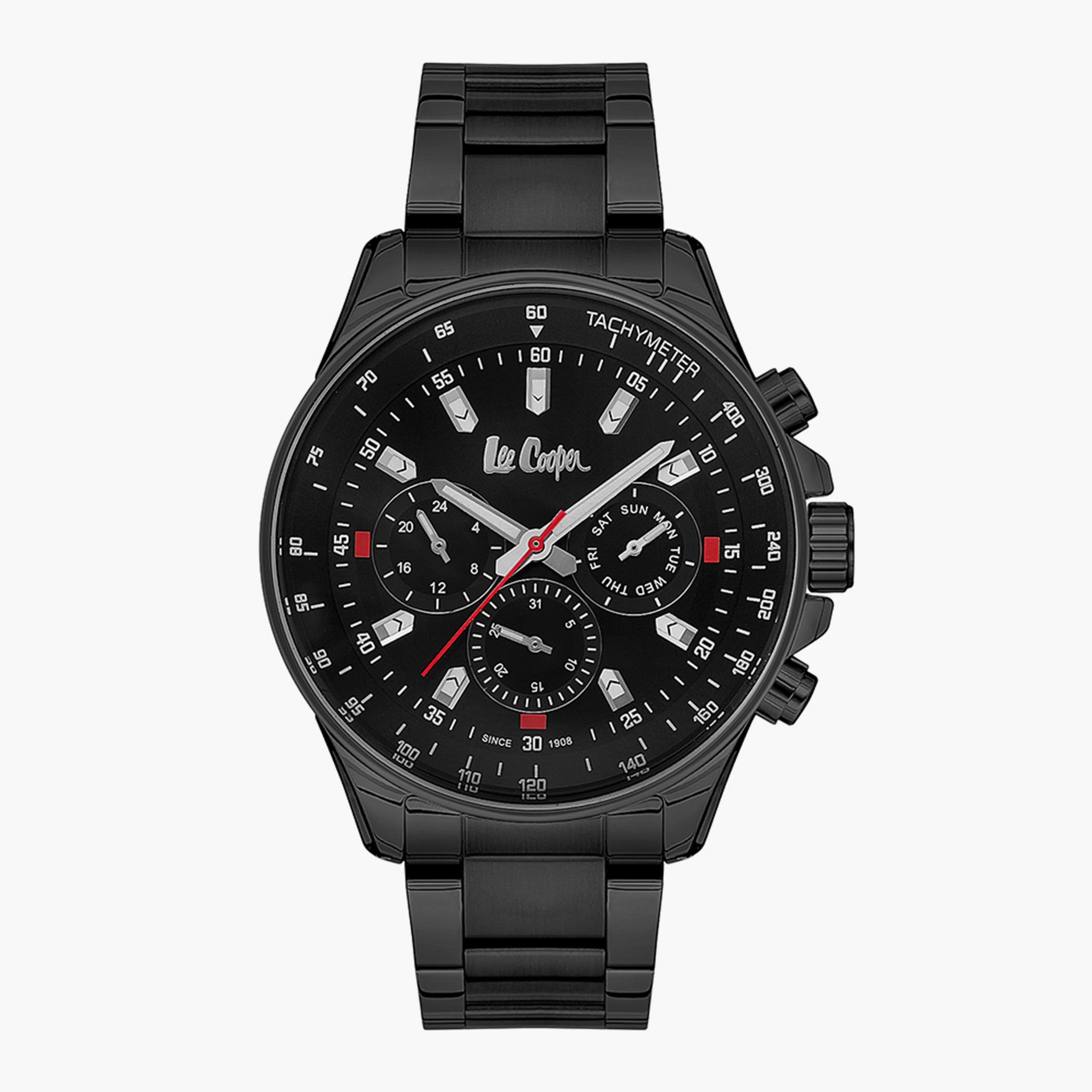 Lee Cooper Men Metal Black Strap Chronograph Watch - LC06955.650-men-watchesandjewellery-watches-image-1