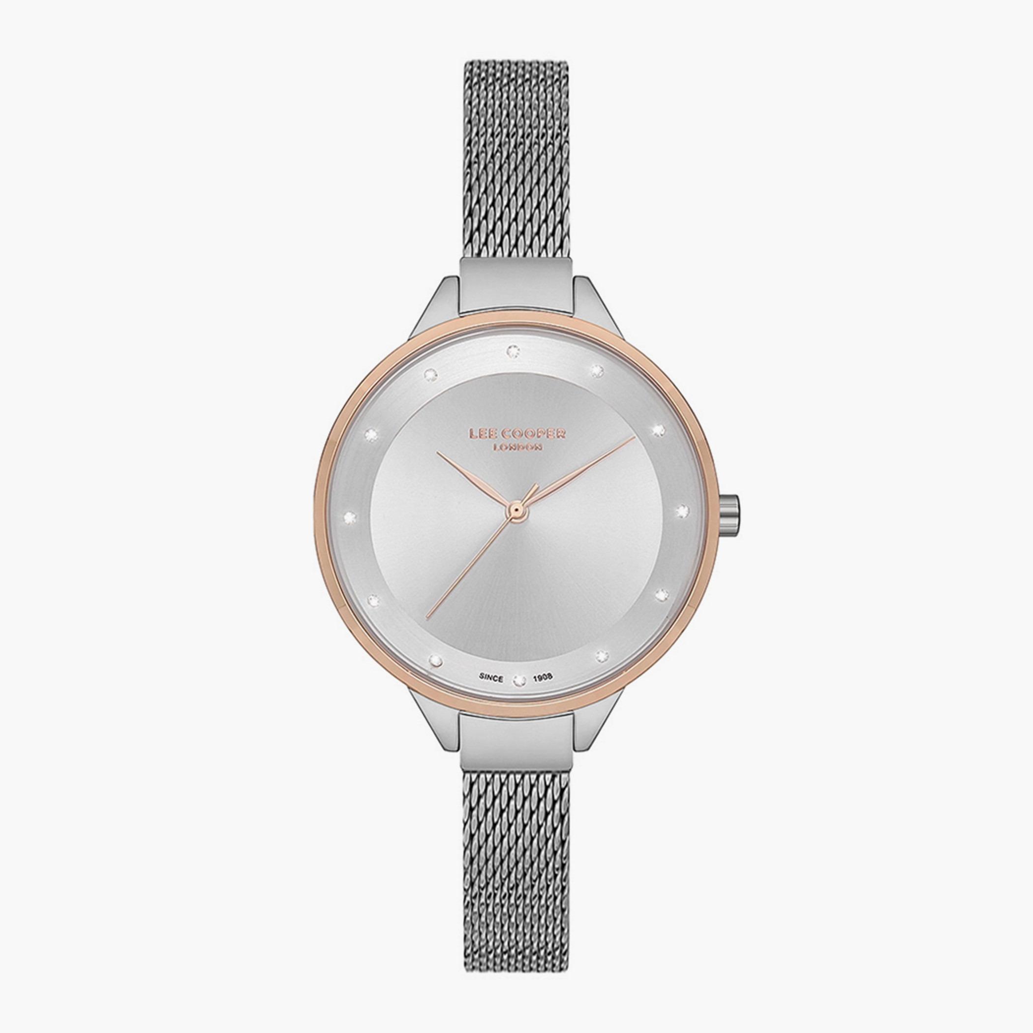 Lee Cooper Women Mesh Silver Strap Analog Watch - LC07124.530-women-watchesandjewellery-watches-image-1