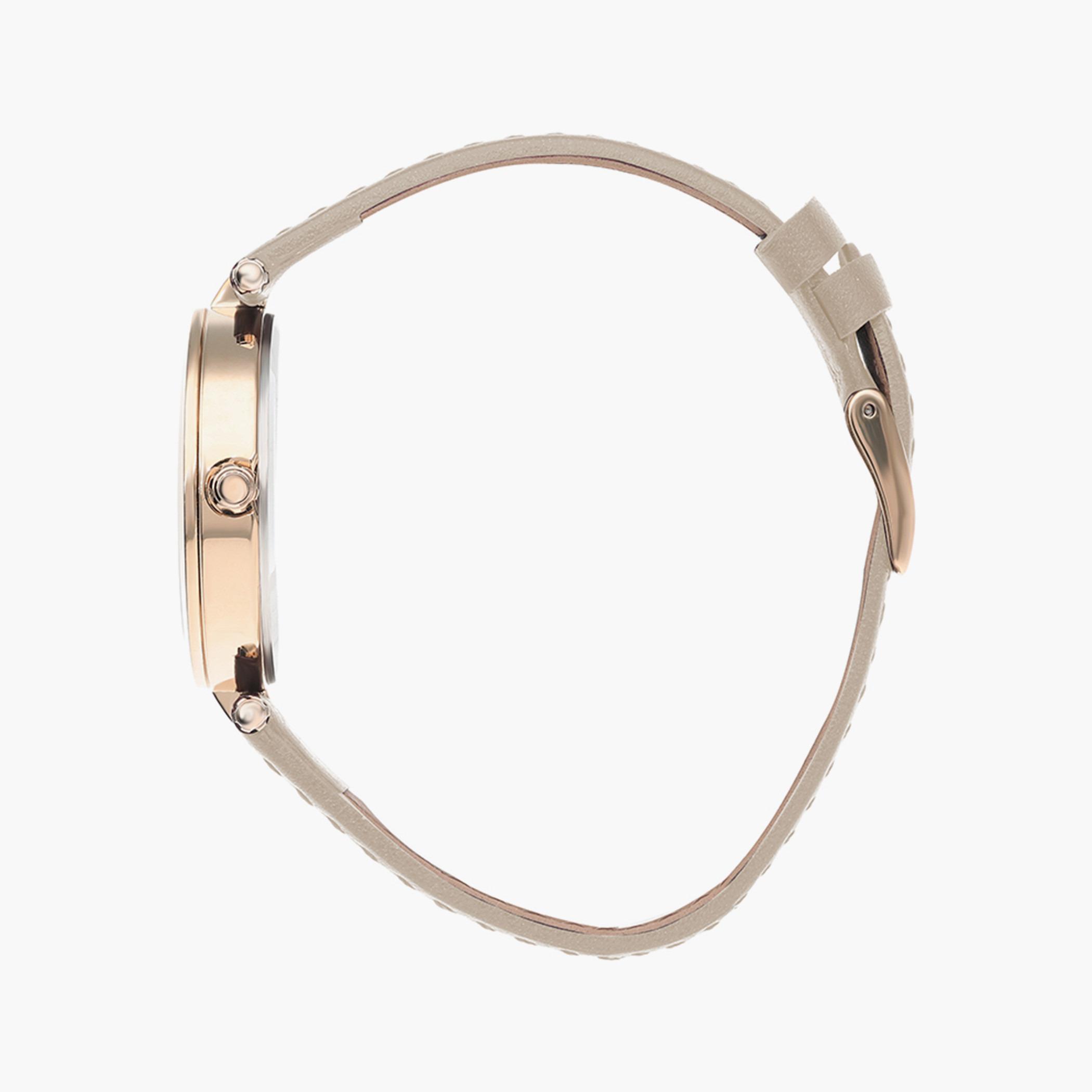 ساعة لي كوبر التناظرية للنساء بسوار كاكي من الجلد بعقارب - LC07242.426 -women-watchesandjewellery-watches-image-2