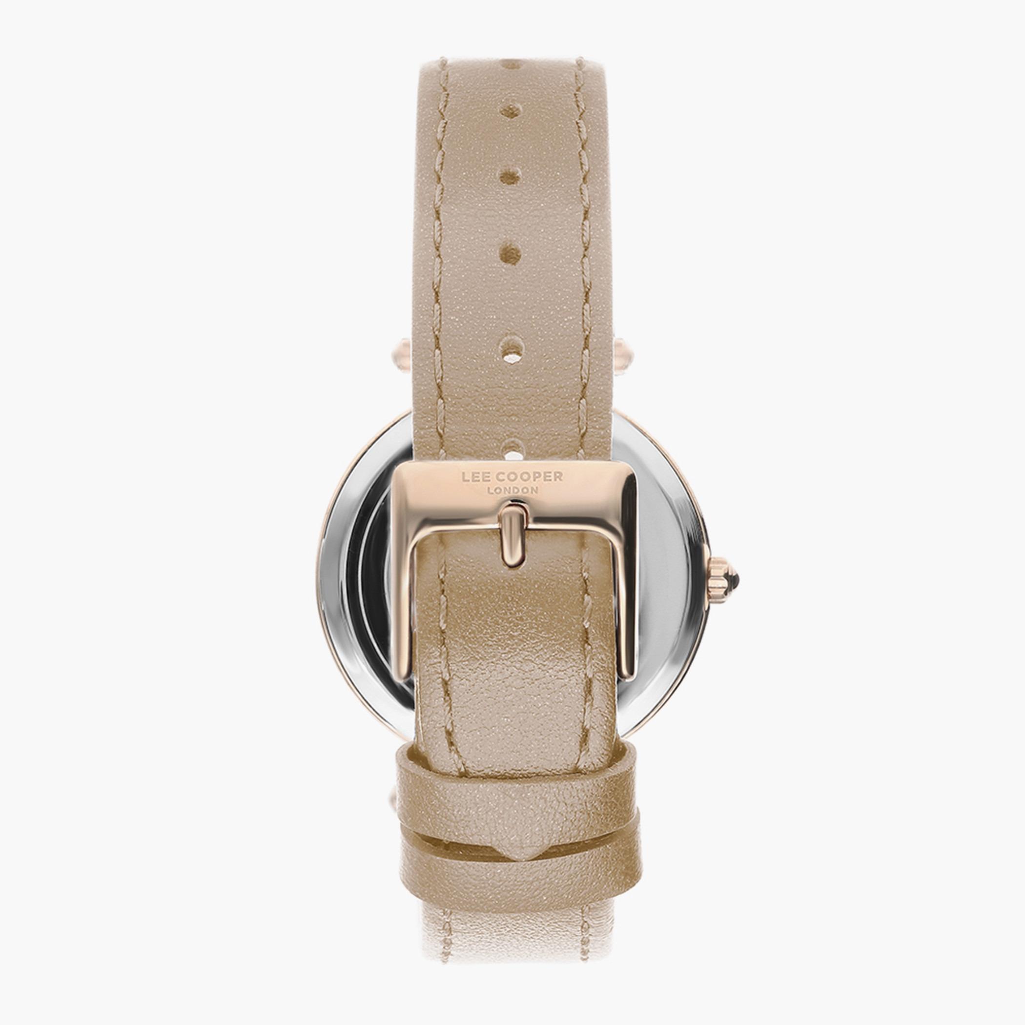 ساعة لي كوبر التناظرية للنساء بسوار كاكي من الجلد بعقارب - LC07242.426 -women-watchesandjewellery-watches-image-3