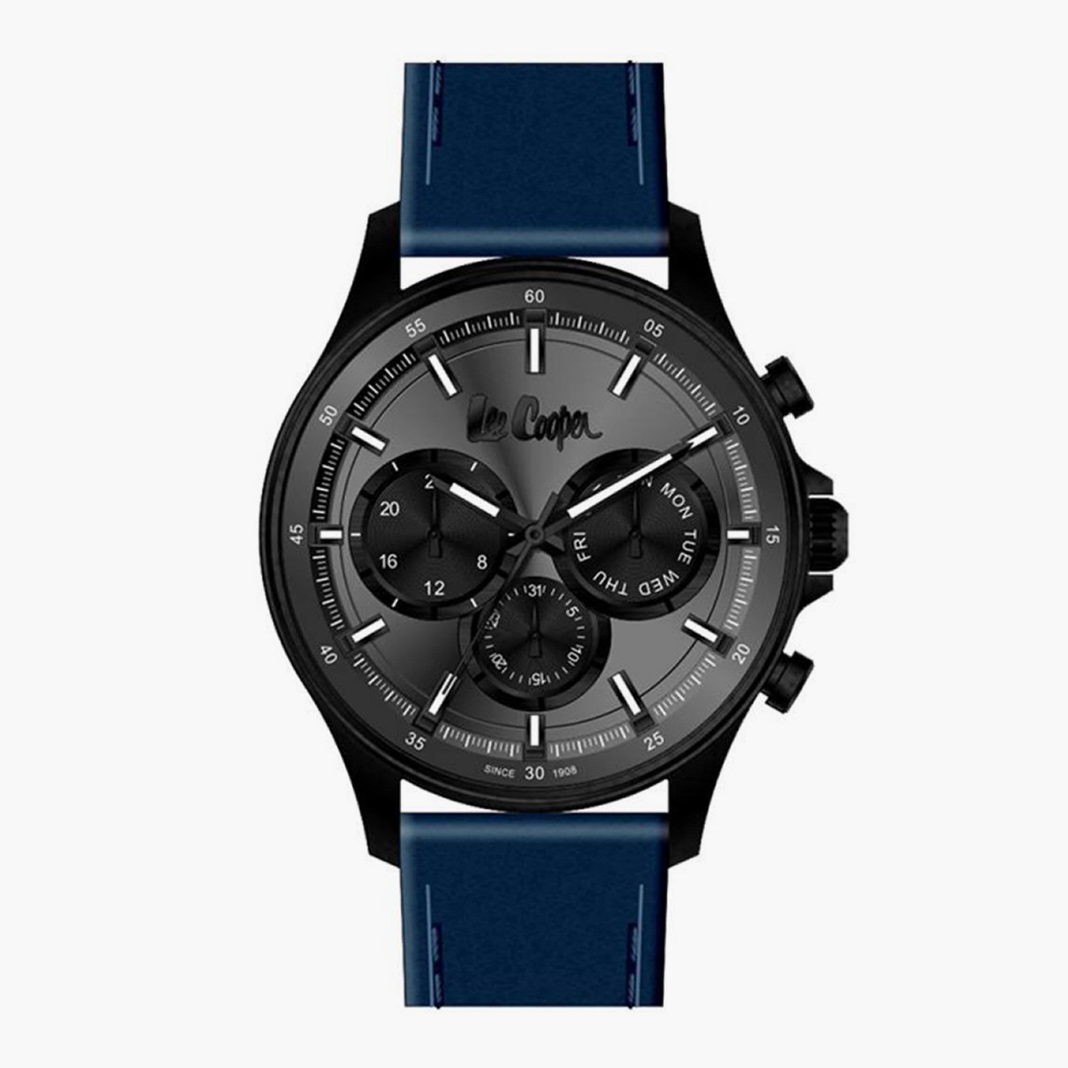 Lee Cooper Men Leather Blue Strap Chronograph Watch - LC07035.669-men-watchesandjewellery-watches-image-1