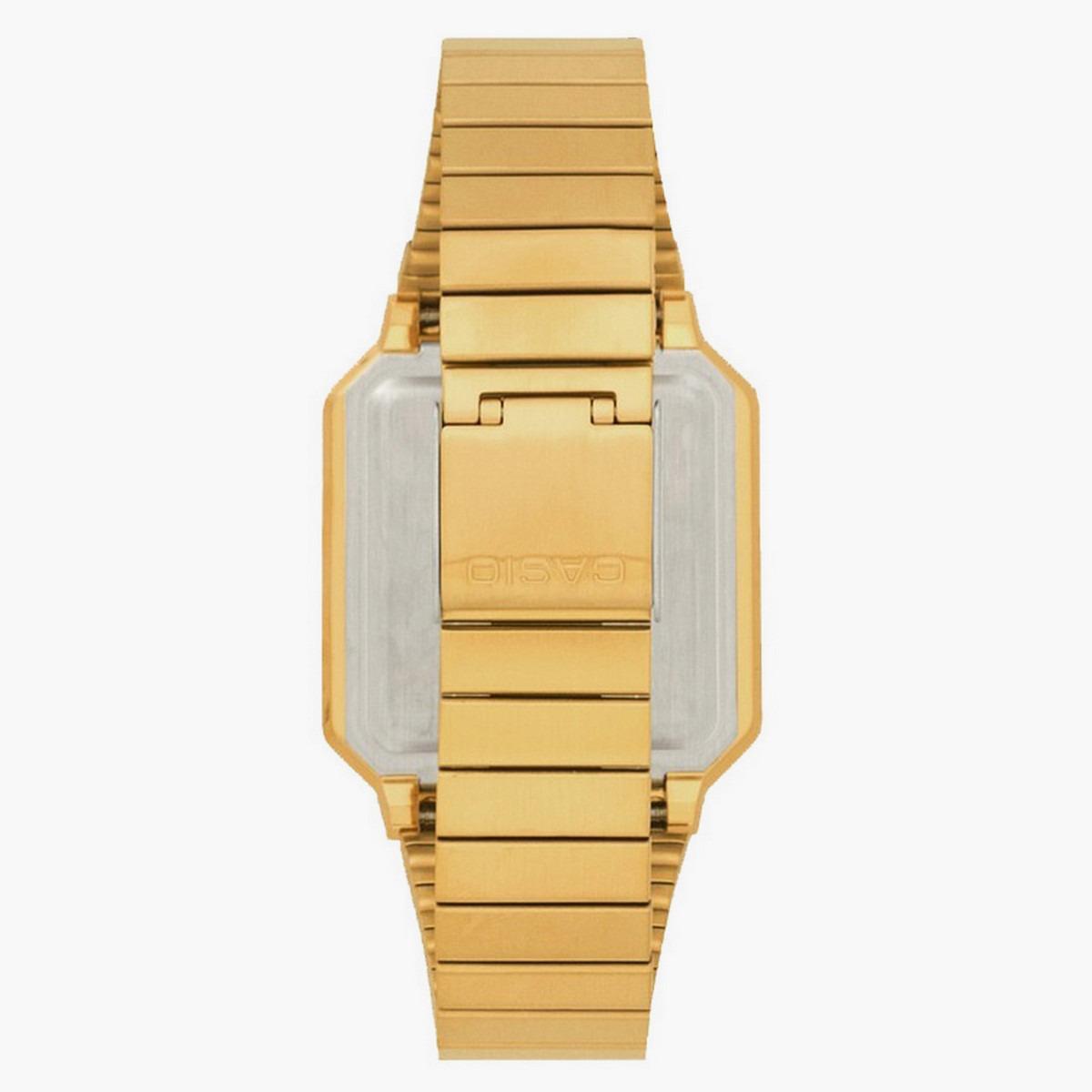 Casio Unisex Stainless Steel Gold Strap Digital Watch - A100WEG-9ADF-men-watchesandjewellery-watches-image-3