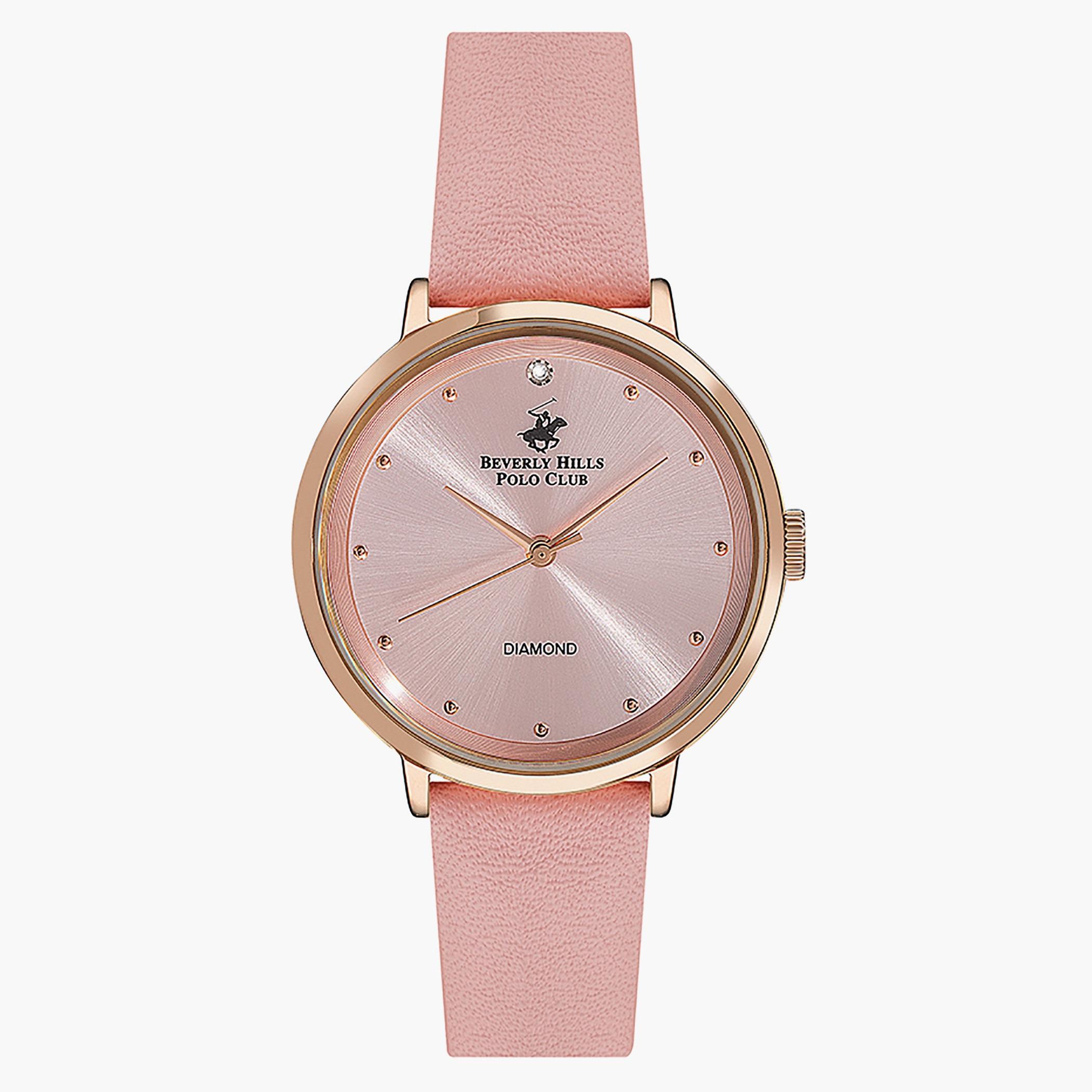 ساعة بيفرلي هيلز بولو كلوب من أنالوج بسوار جلدي وردي للنساء - BP3174C.448-women-watchesandjewellery-watches-image-1