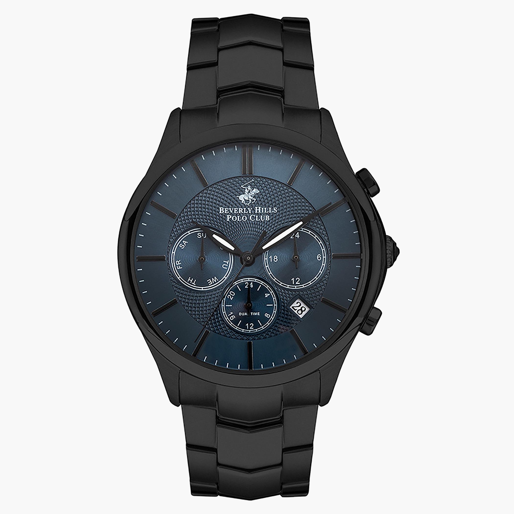 ساعة بيفرلي هيلز بولو كلوب من كرونوغراف للرجال بسوار معدني اسود - BP3232X.690-men-watchesandjewellery-watches-image-1