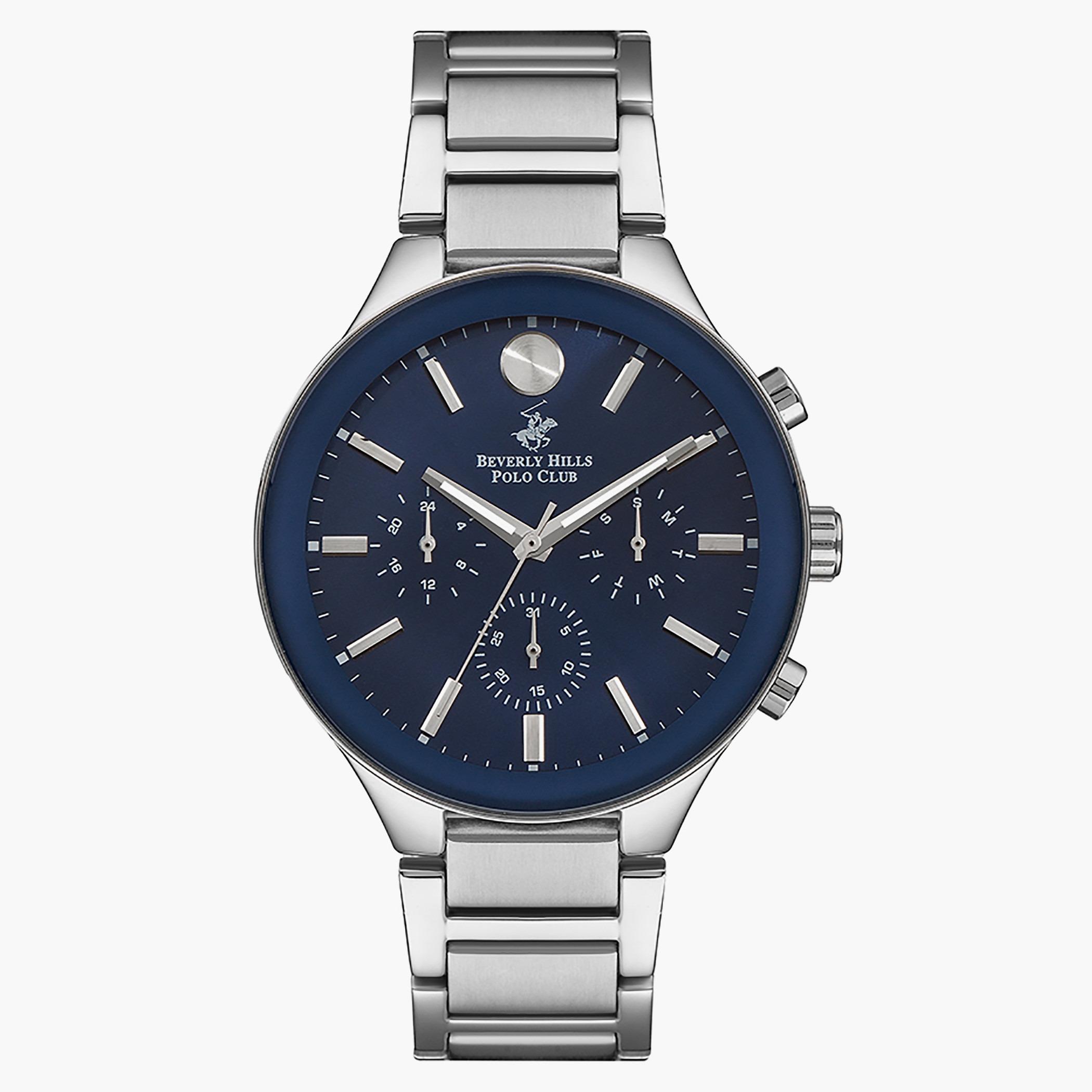 ساعة بيفرلي هيلز بولو كلوب من كرونوغراف للرجال بسوار معدني فضي - BP3234X.390-men-watchesandjewellery-watches-image-1