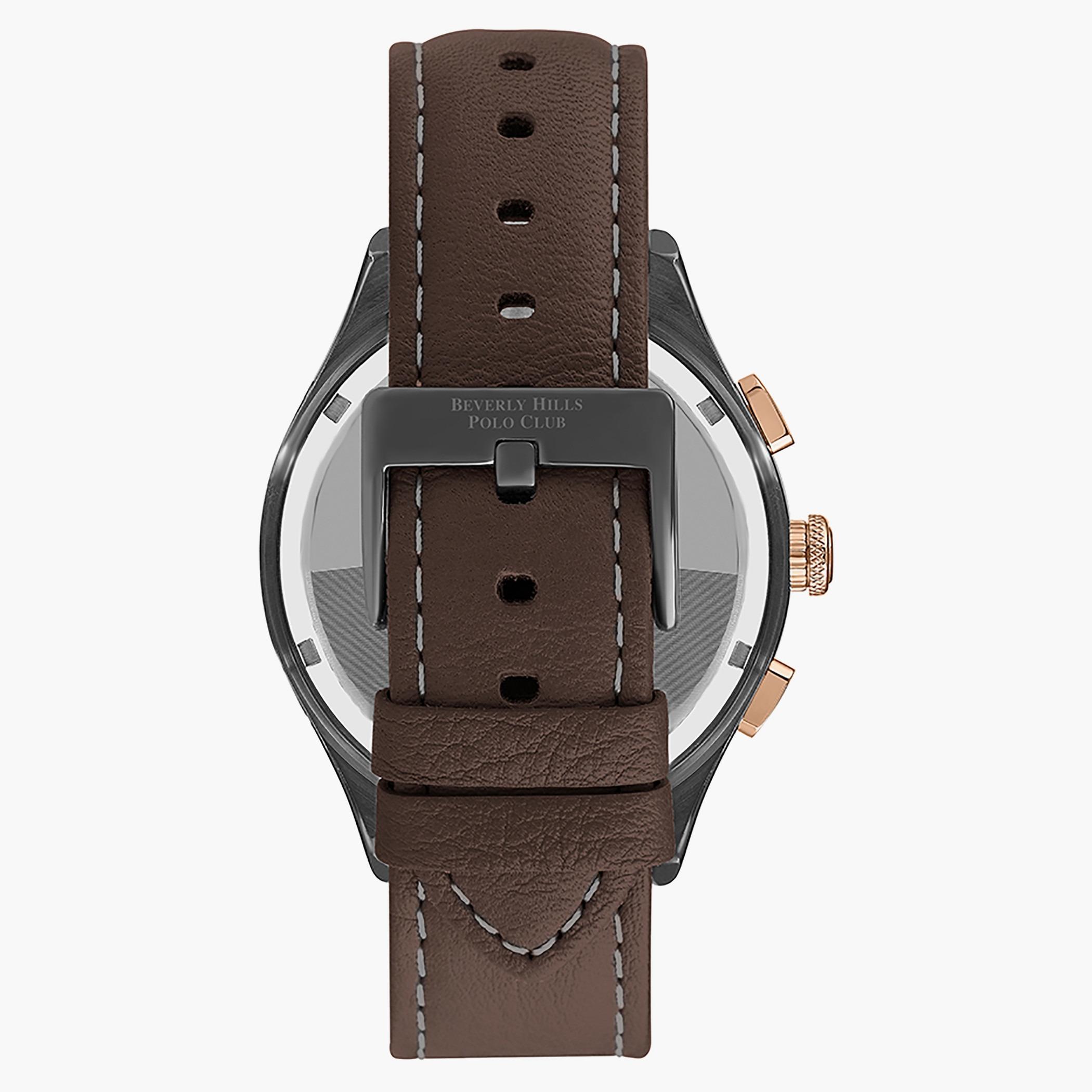 ساعة بيفرلي هيلز بولو كلوب من كرونوغراف للرجال بسوار جلدي بني غامق - BP3251X.062-men-watchesandjewellery-watches-image-3