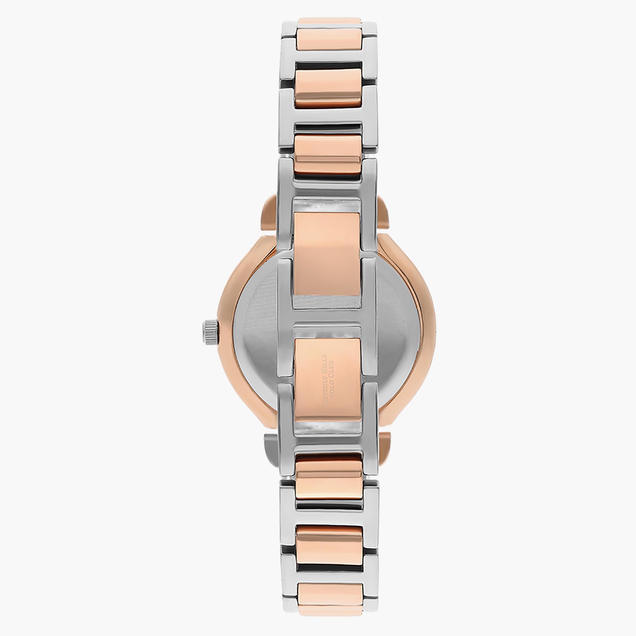ساعة بيفرلي هيلز بولو كلوب من انالوج للنساء بسوار معدن فضي وذهبي وردي - BP3268X.530-women-watchesandjewellery-watches-image-3