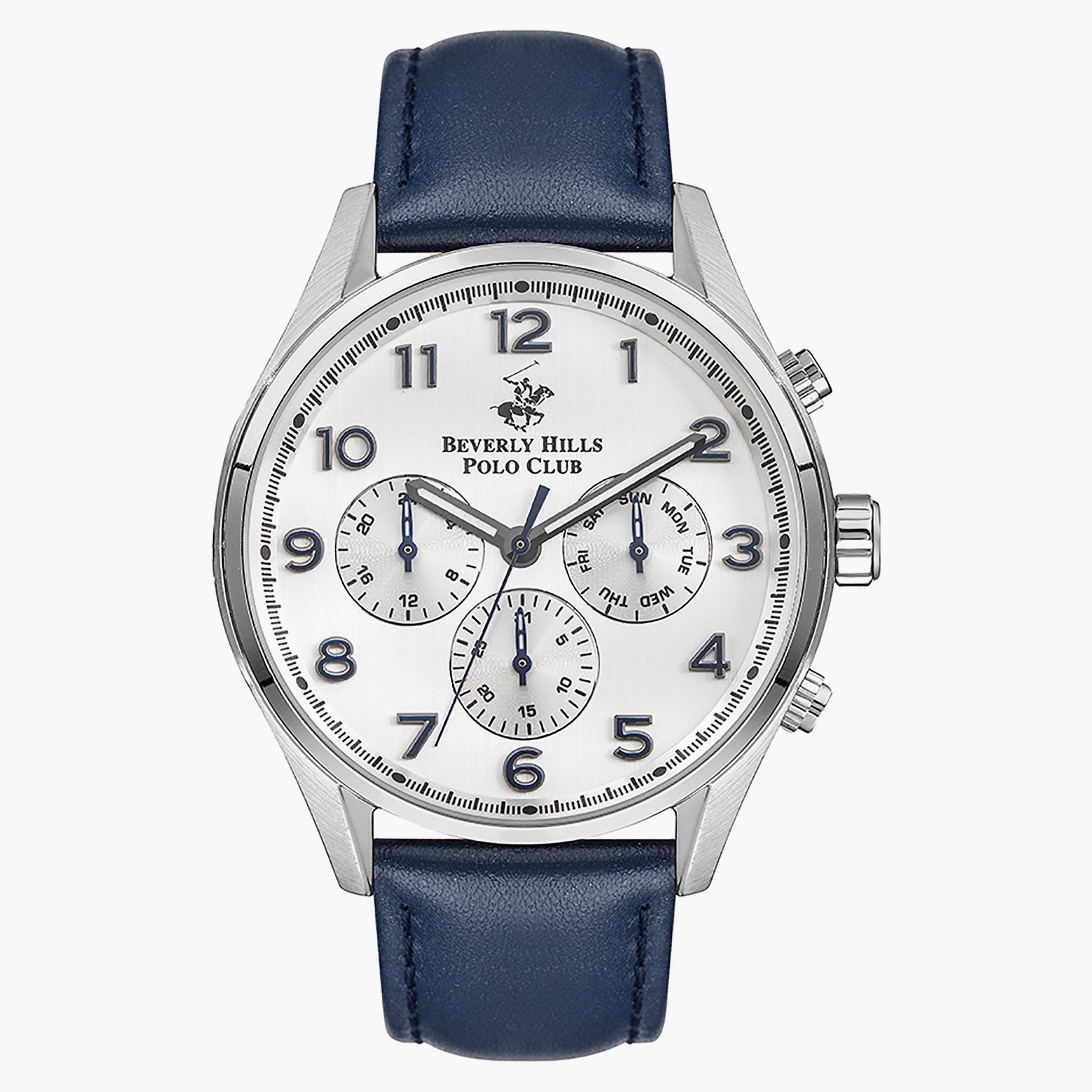 ساعة بيفرلي هيلز بولو كلوب من كرونوغراف بسوار جلدي ازرق للرجال - BP3282X.339-men-watchesandjewellery-watches-image-1