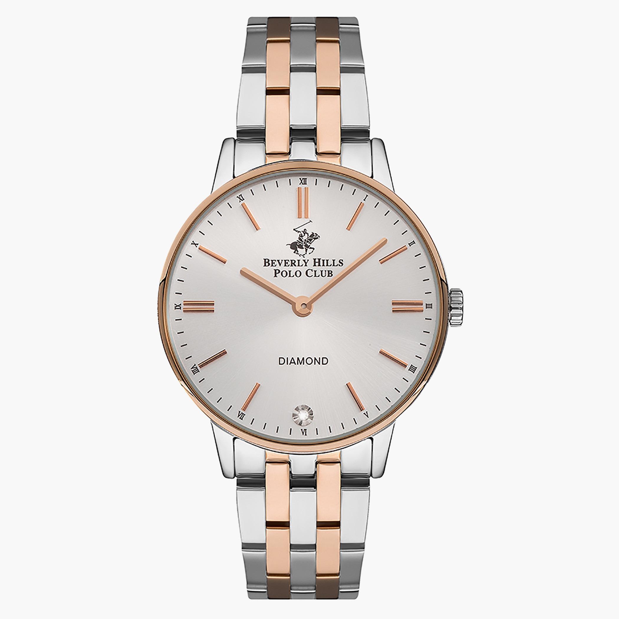 ساعة بيفرلي هيلز بولو كلوب من انالوج للنساء بسوار معدن فضي وذهبي وردي - BP3289X.530-women-watchesandjewellery-watches-image-1