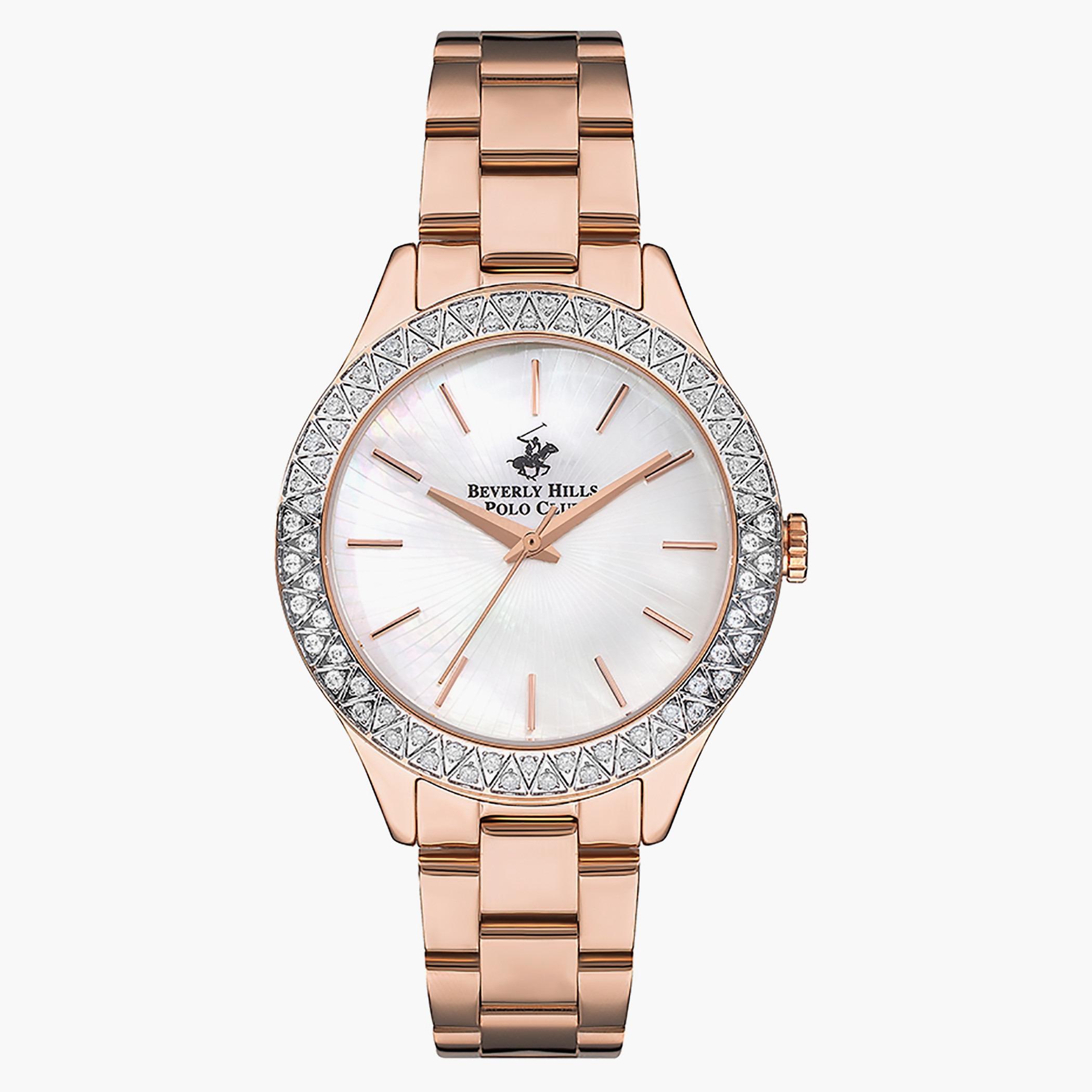 ساعة بيفرلي هيلز بولو كلوب من انالوج بسوار ذهبي وردي معدني للنساء - BP3291C.420-women-watchesandjewellery-watches-image-1