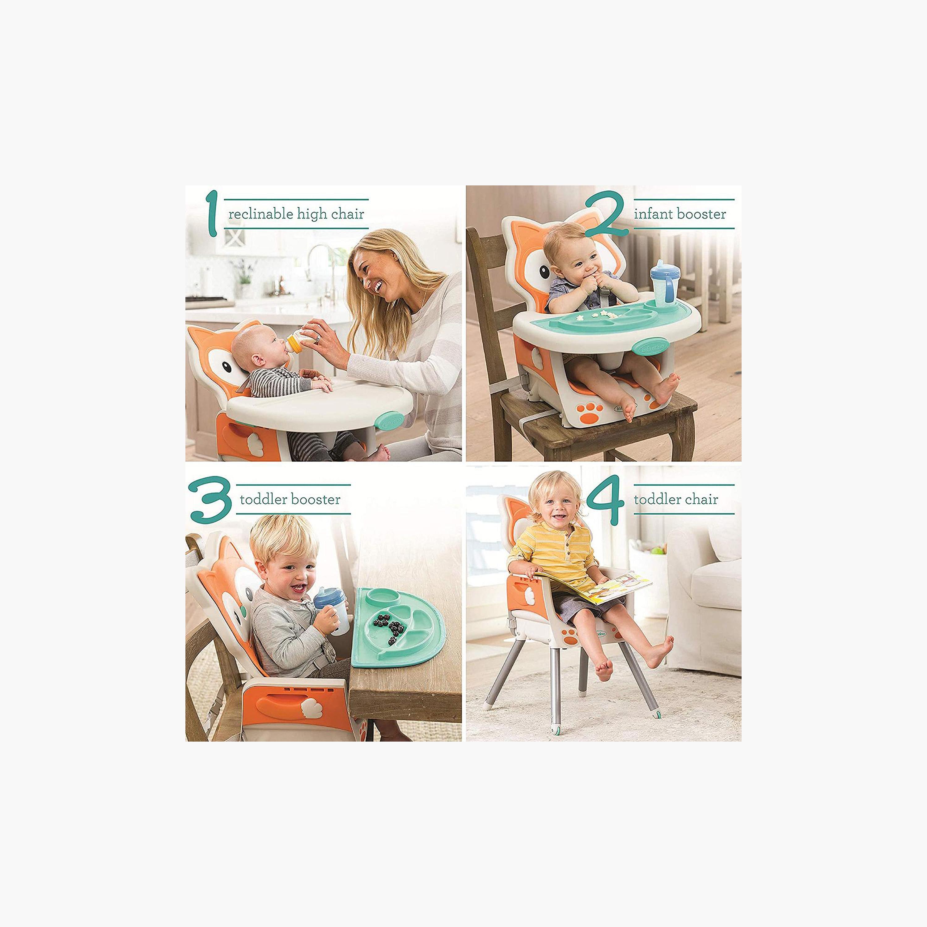كرسي مرتفع قابل للتحول 4 في 1 جرو وذ مي من إنفانتينو-baby-feeding-highchairsandboosters-image-3