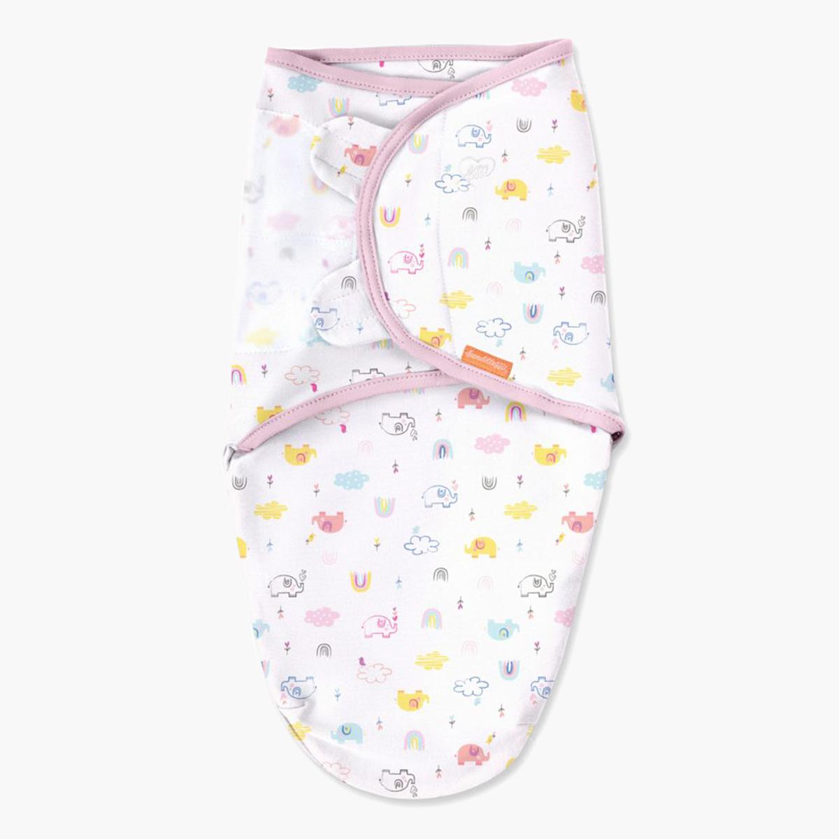 Summer Infant Swaddleme Elephant and Rainbow Print Adjustable Baby Wrap-baby-nursery-blanketsandswaddles-blanketsandquilts-image-1