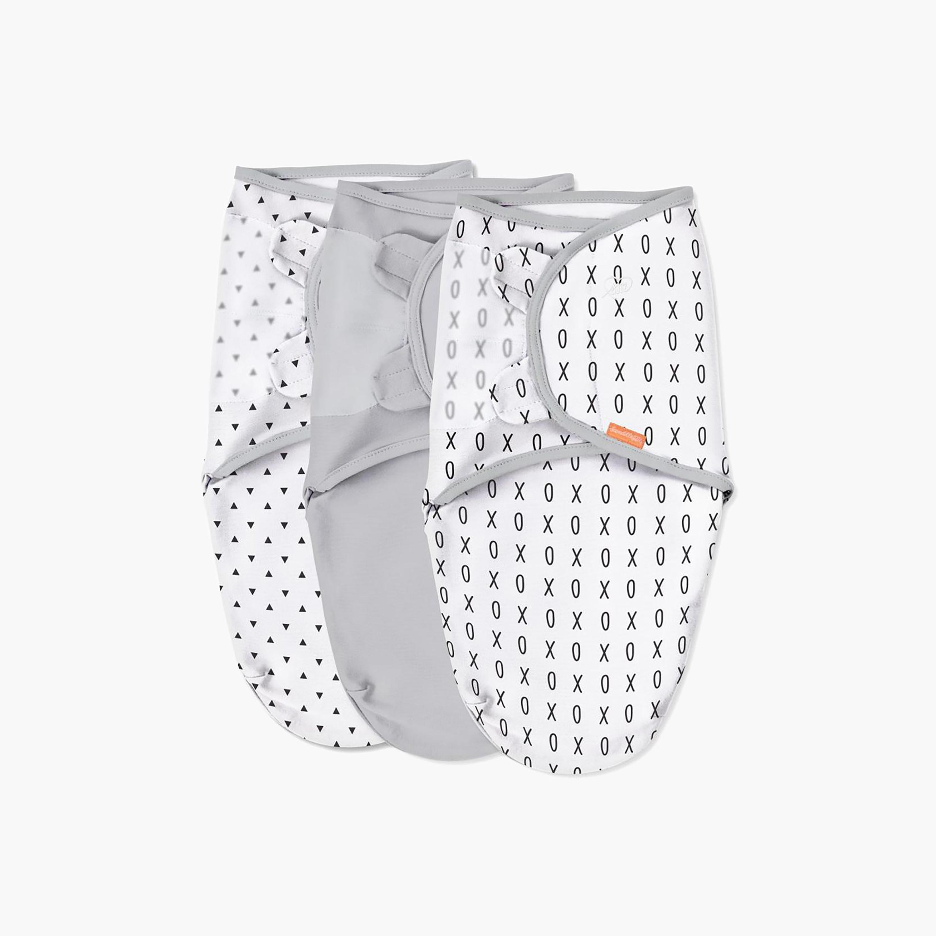 قماطات سوادل مي متنوعة للرضع من سمر إنفانت - طقم من 3 قطع-baby-nursery-blanketsandswaddles-swaddlesandsleepingbags-image-1