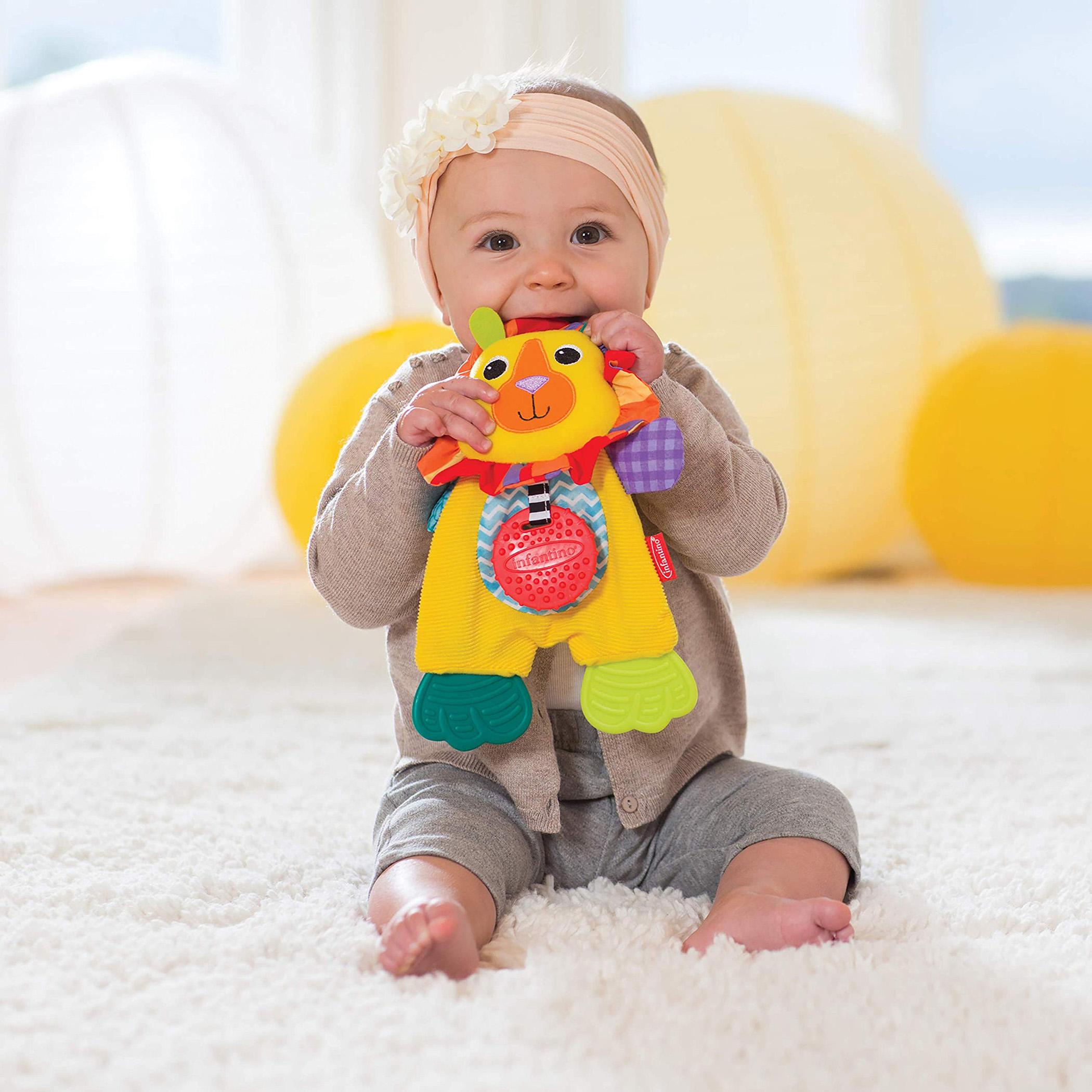 Infantino Cuddly Lion Teether - 0-12 months-baby-feeding-teethers-image-2
