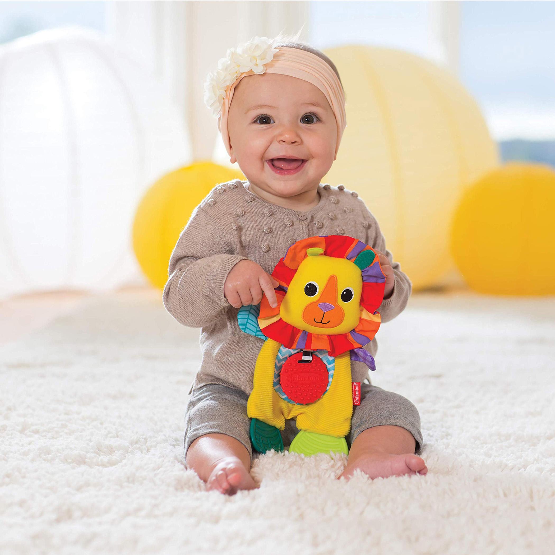 Infantino Cuddly Lion Teether - 0-12 months-baby-feeding-teethers-image-3