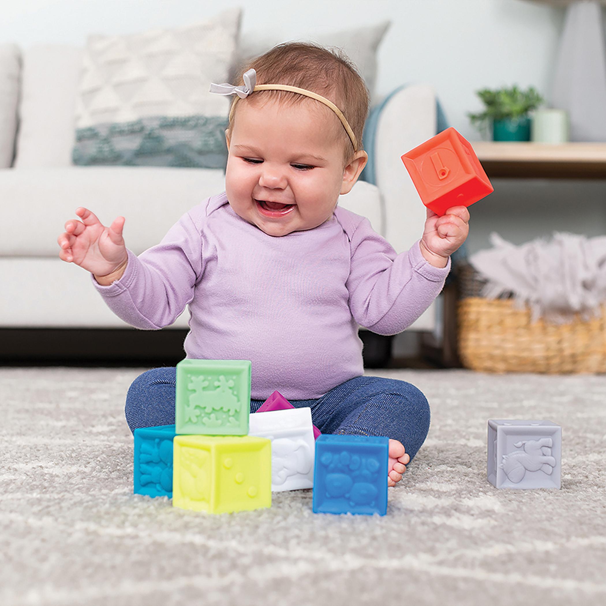 Buy Infantino 8 Piece Squeeze and Stack Blocks Set for Babies Online in UAE Centrepoint