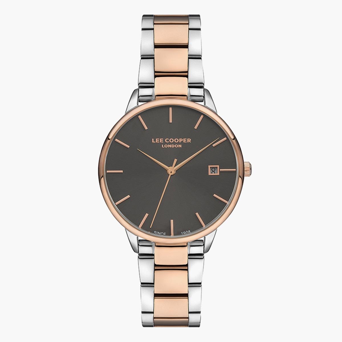 ساعة أنالوج من لي كوبر بمينا أسود للنساء - LC07302.560-women-watchesandjewellery-watches-image-1