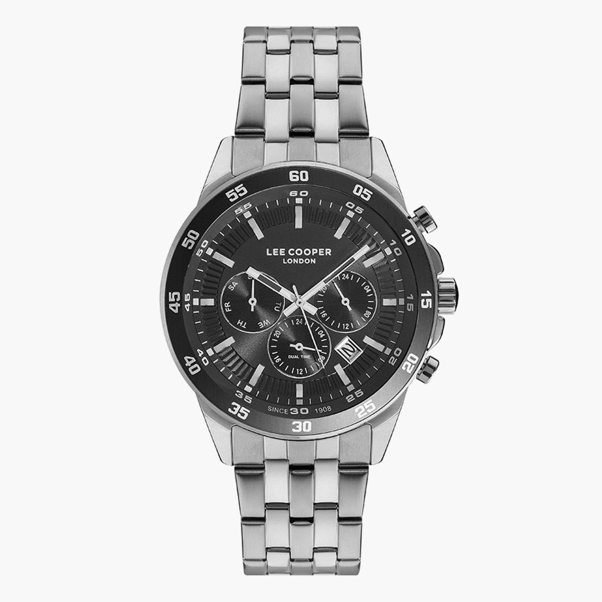 ساعة كرونوغراف من لي كوبر بمينا أسود للرجال - LC07330.350-men-watchesandjewellery-watches-image-1
