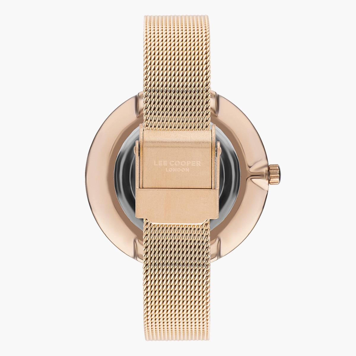 ساعة أنالوج من لي كوبر بمينا ذهبي وردي للنساء - LC07344.410-women-watchesandjewellery-watches-image-3