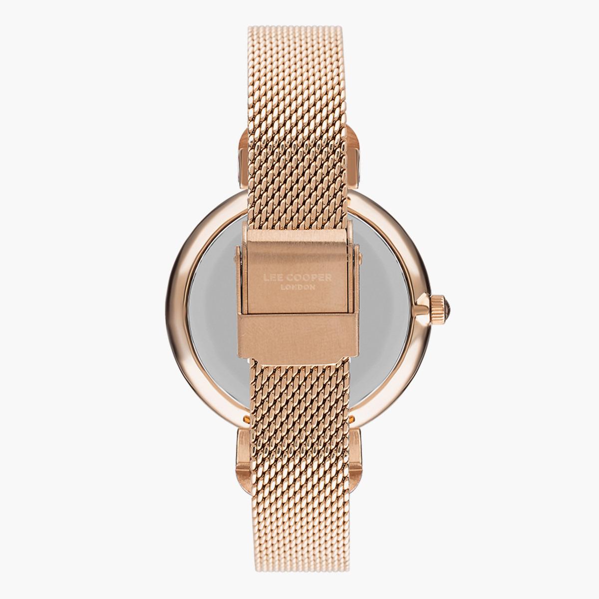 ساعة أنالوج من لي كوبر بمينا ذهبي وردي للنساء - LC07348.410-women-watchesandjewellery-watches-image-3