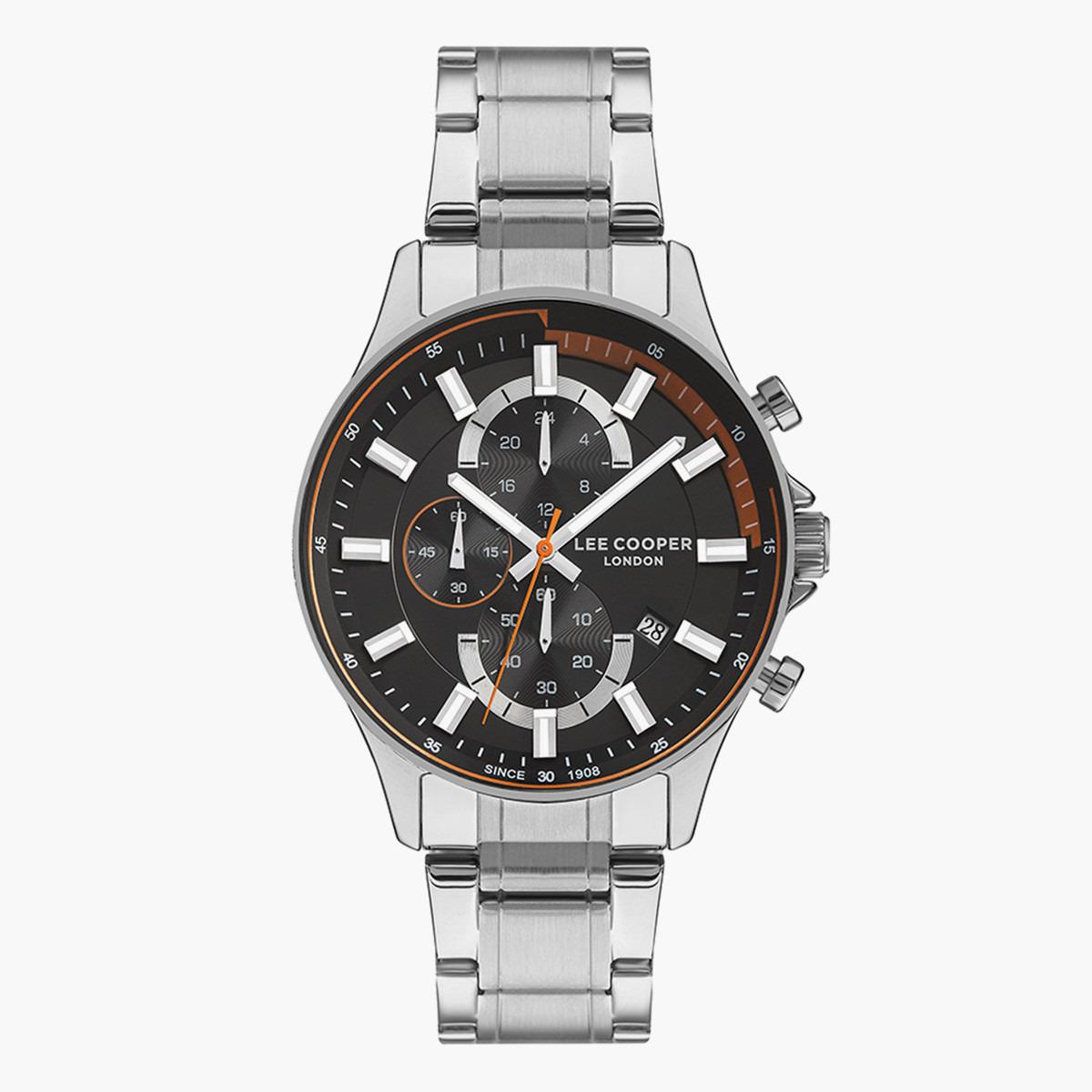 ساعة كرونوغراف من لي كوبر بمينا أسود للرجال - LC07352.350-men-watchesandjewellery-watches-image-1