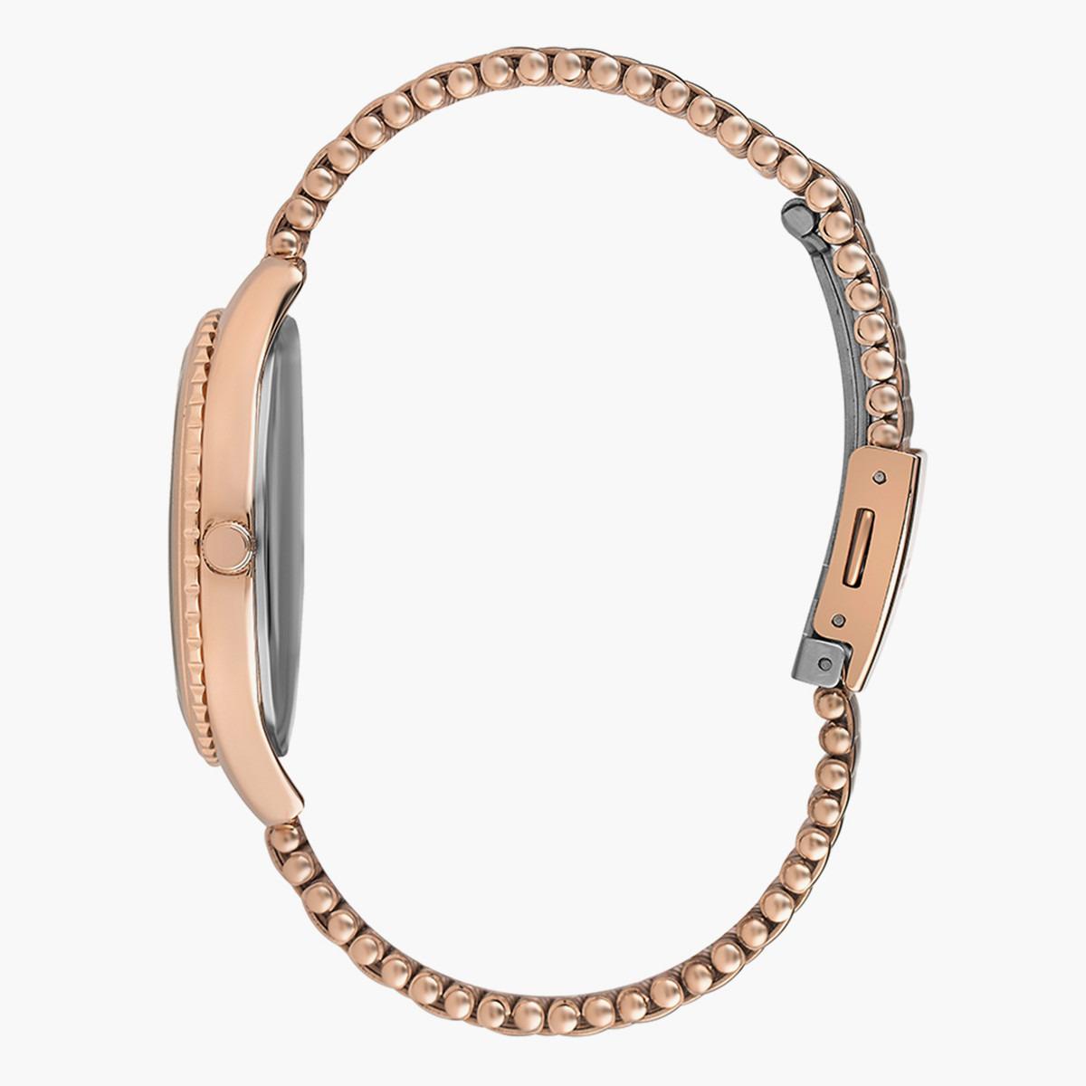 ساعة أنالوج من لي كوبر بمينا ذهبي وردي للنساء - LC07356.410-women-watchesandjewellery-watches-image-2