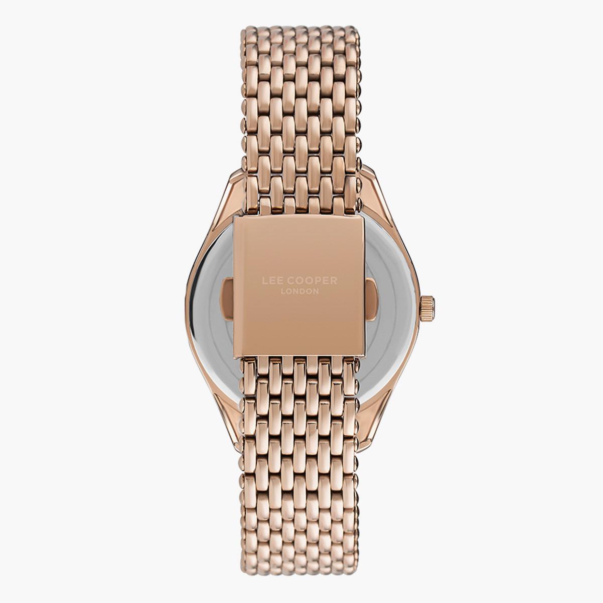 ساعة أنالوج من لي كوبر بمينا ذهبي وردي للنساء - LC07356.410-women-watchesandjewellery-watches-image-3