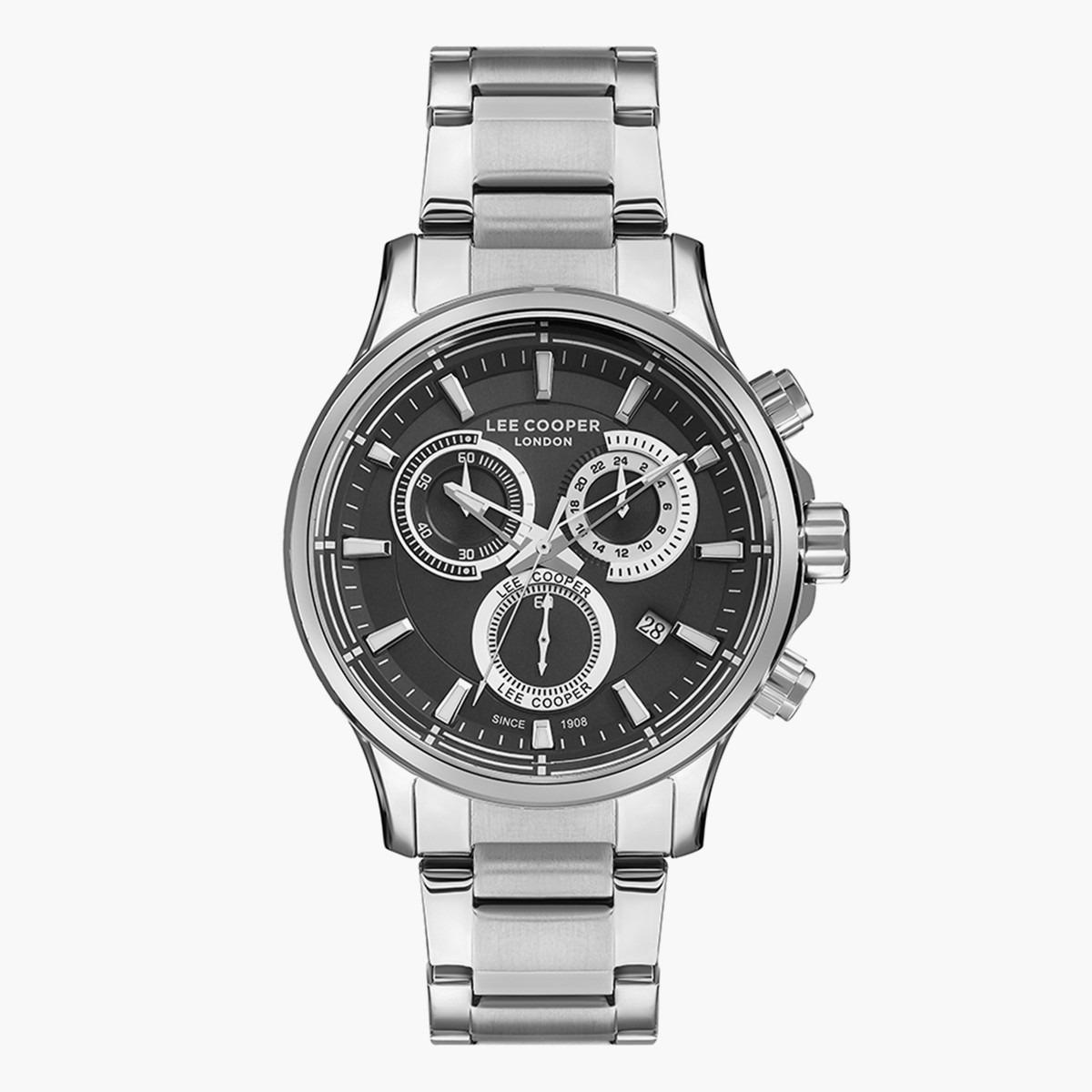 ساعة كرونوغراف من لي كوبر بمينا أسود للرجال - LC07360.350-men-watchesandjewellery-watches-image-1