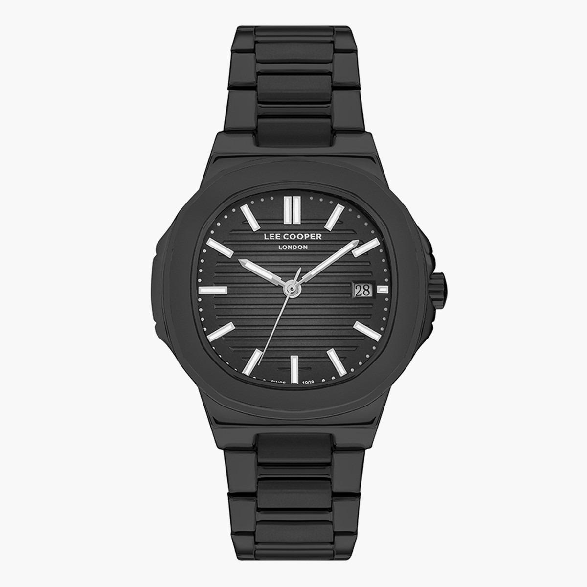 ساعة أنالوج من لي كوبر بمينا غون ميتال للرجال - LC07368.060-men-watchesandjewellery-watches-image-1