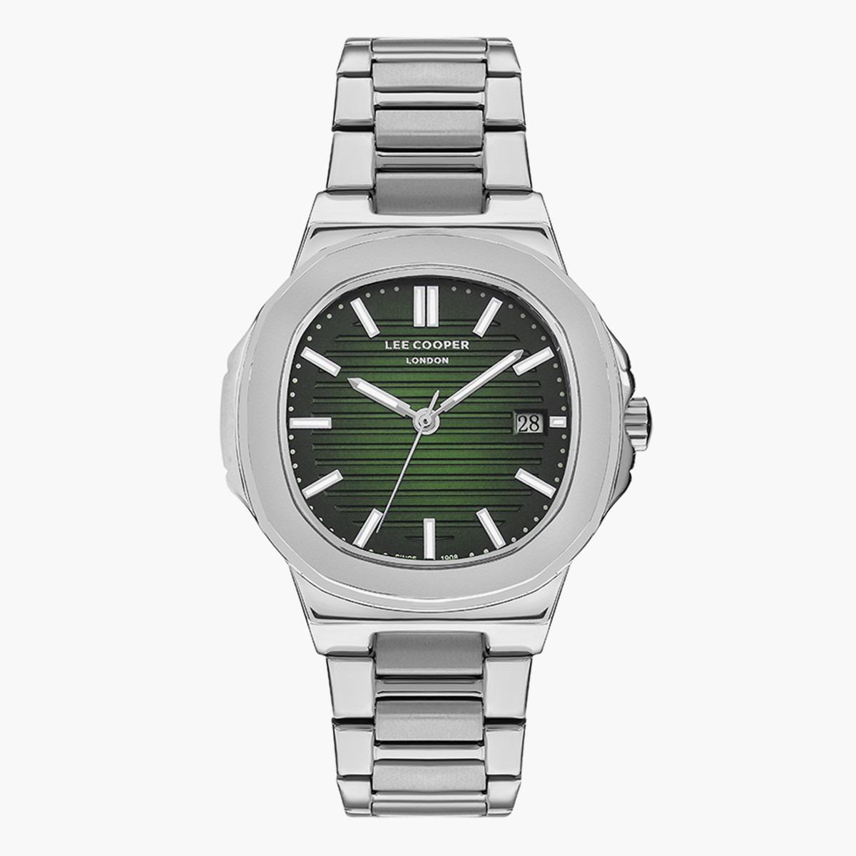 ساعة أنالوج من لي كوبر بمينا اخضر للرجال - LC07368.370-men-watchesandjewellery-watches-image-1