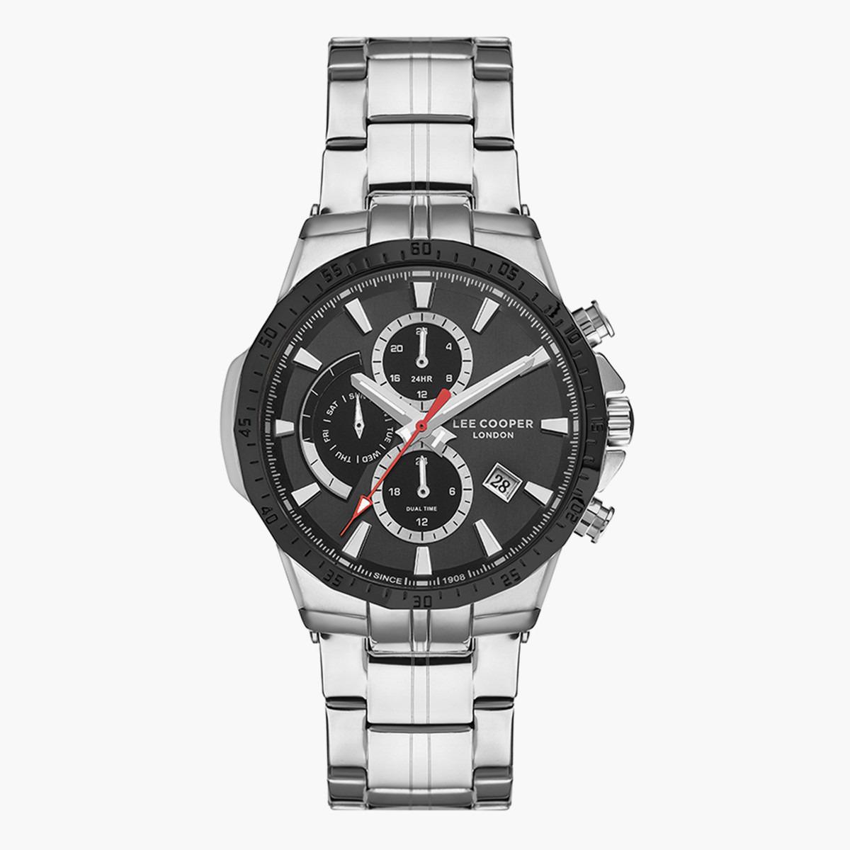 ساعة كرونوغراف من لي كوبر بمينا أسود للرجال - LC07379.350-men-watchesandjewellery-watches-image-1