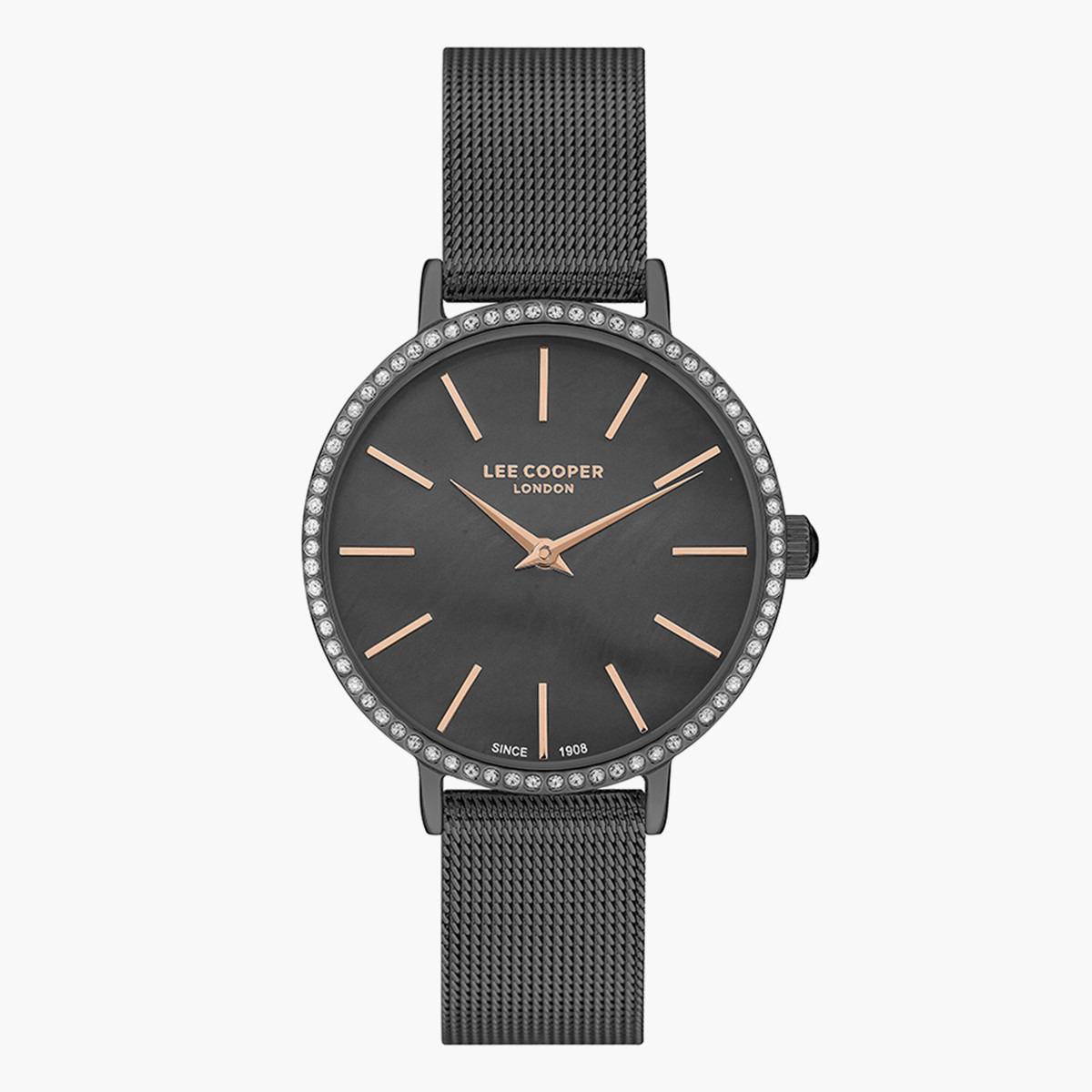 ساعة أنالوج من لي كوبر بمينا غون ميتال للنساء - LC07387.060-women-watchesandjewellery-watches-image-1