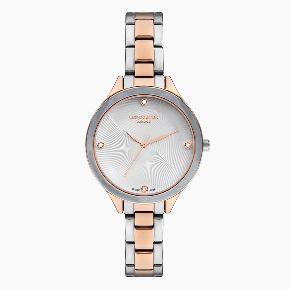 ساعة أنالوج من لي كوبر بمينا ابیض للنساء - LC07389.530-women-watchesandjewellery-watches-image-1