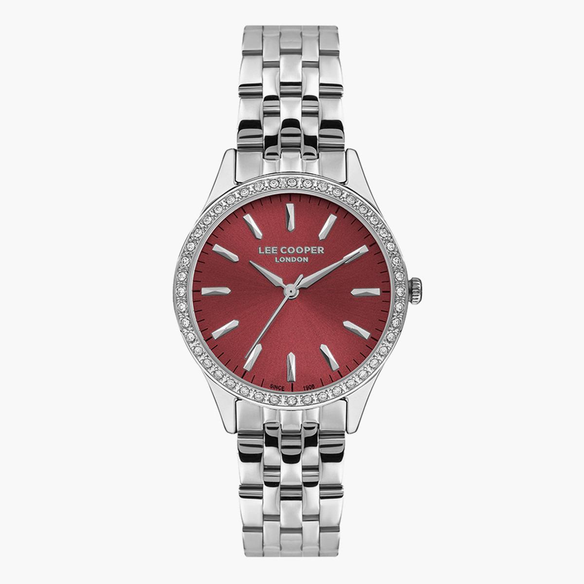 ساعة أنالوج من لي كوبر بمينا احمر للنساء - LC07391.380-women-watchesandjewellery-watches-image-1