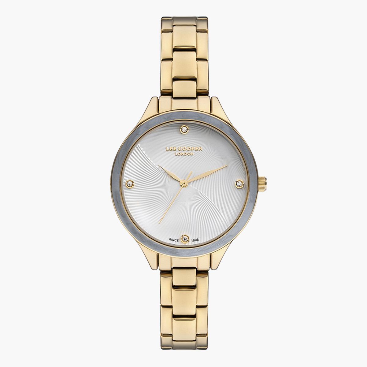ساعة أنالوج من لي كوبر بمينا ابیض للنساء - LC07389.130-women-watchesandjewellery-watches-image-1