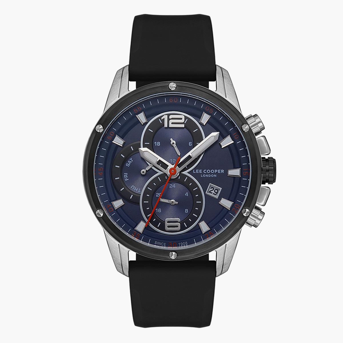ساعة كرونوغراف من لي كوبر بمينا أزرق غامق للرجال - LC07423.391-men-watchesandjewellery-watches-image-1