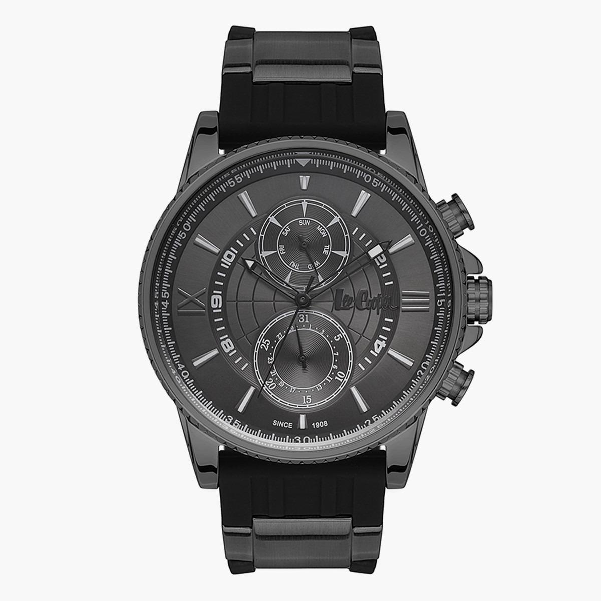 ساعة كرونوغراف من لي كوبر بمينا أسود للرجال - LC07014.061-men-watchesandjewellery-watches-image-1