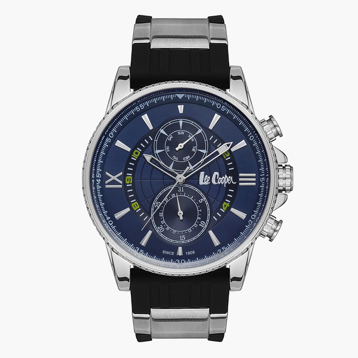 ساعة كرونوغراف من لي كوبر بمينا أزرق غامق للرجال - LC07014.391-men-watchesandjewellery-watches-image-1