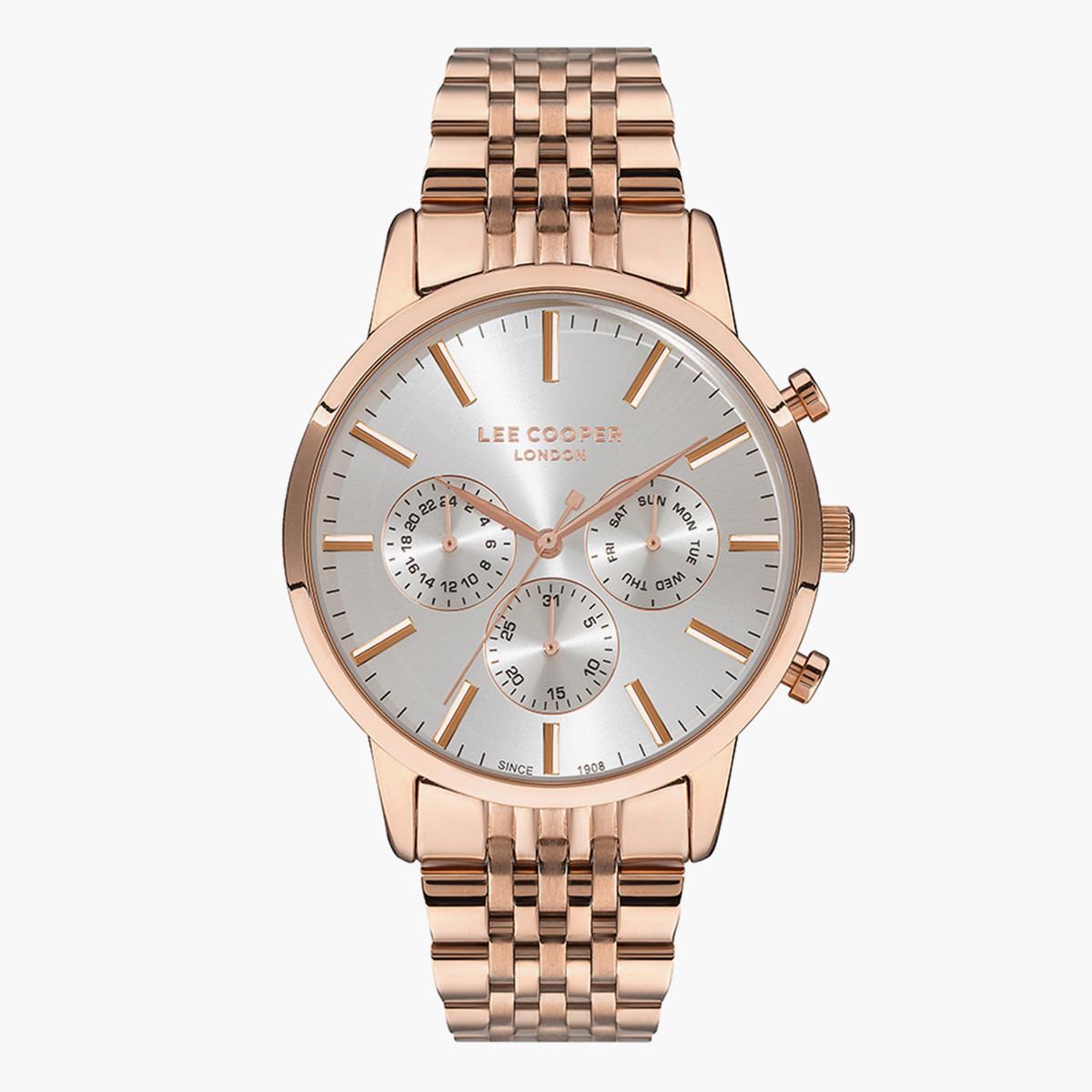 ساعة كرونوغراف من لي كوبر بمينا فضي للرجال - LC07359.430-men-watchesandjewellery-watches-image-1