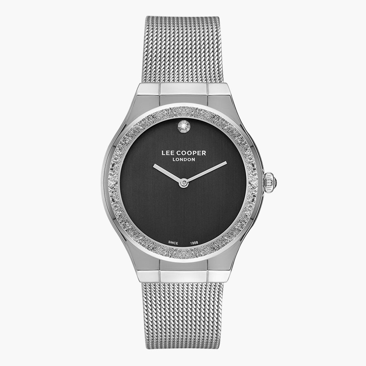 ساعة أنالوج من لي كوبر بمينا أسود للنساء - LC07407.350-women-watchesandjewellery-watches-image-1