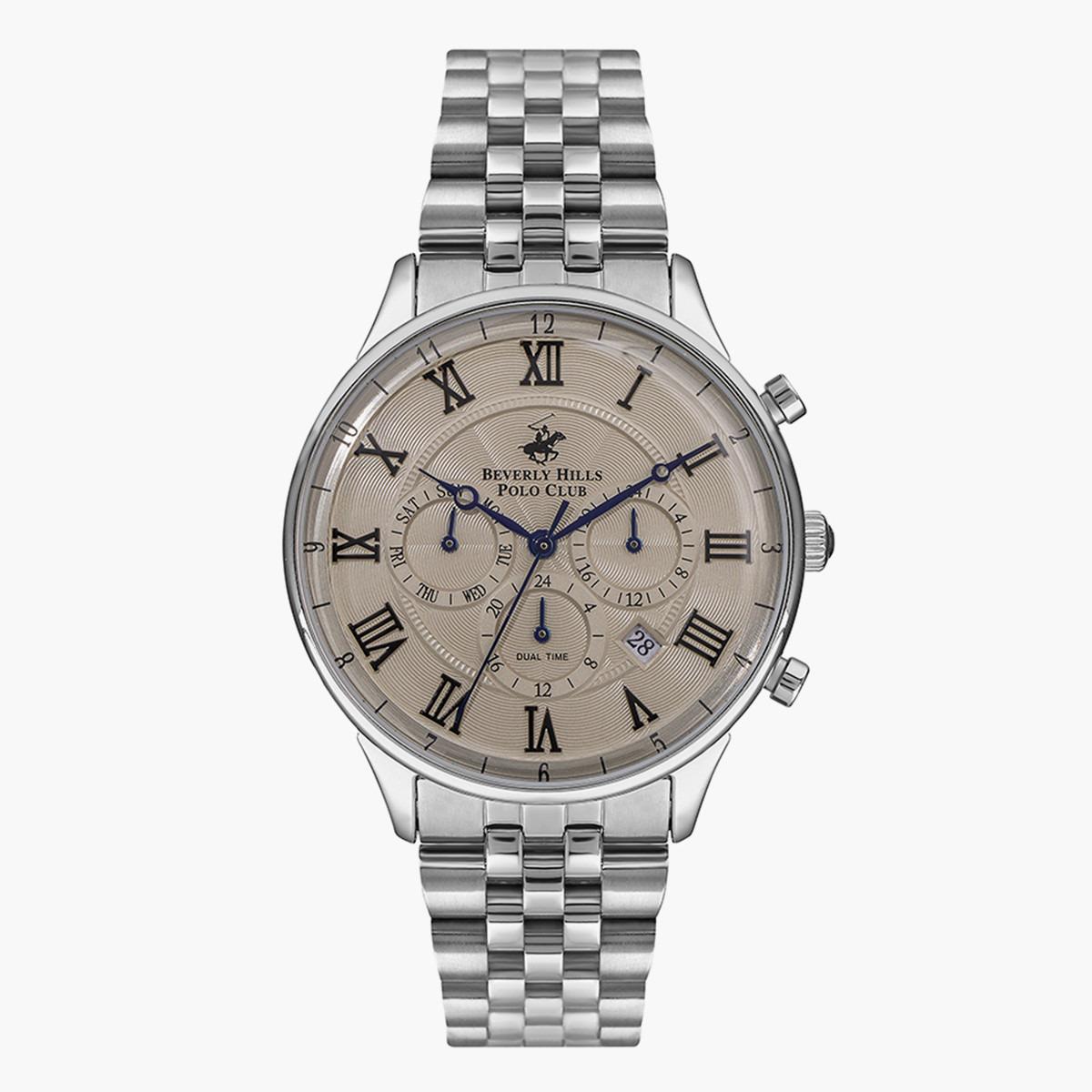 ساعة بيفرلي هيلز بولو كلوب من كرونوغراف للرجال بسوار معدني فضي - BP3237X.340-men-watchesandjewellery-watches-image-1