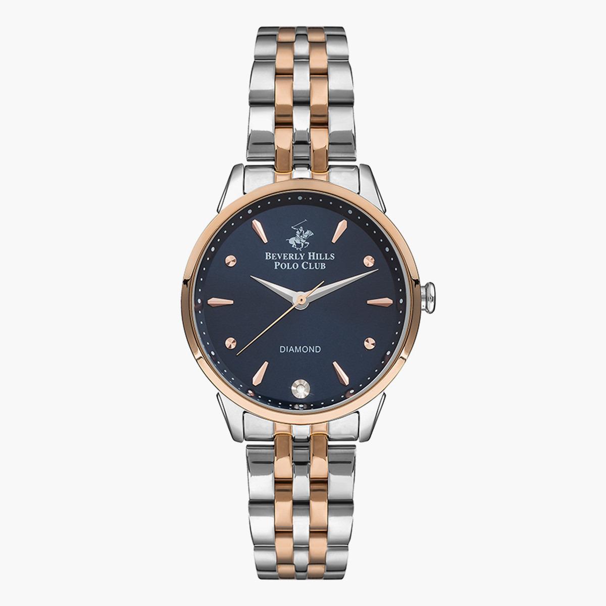ساعة بيفرلي هيلز بولو كلوب من انالوج للنساء بسوار معدن فضي وذهبي وردي - BP3293X.590-women-watchesandjewellery-watches-image-1