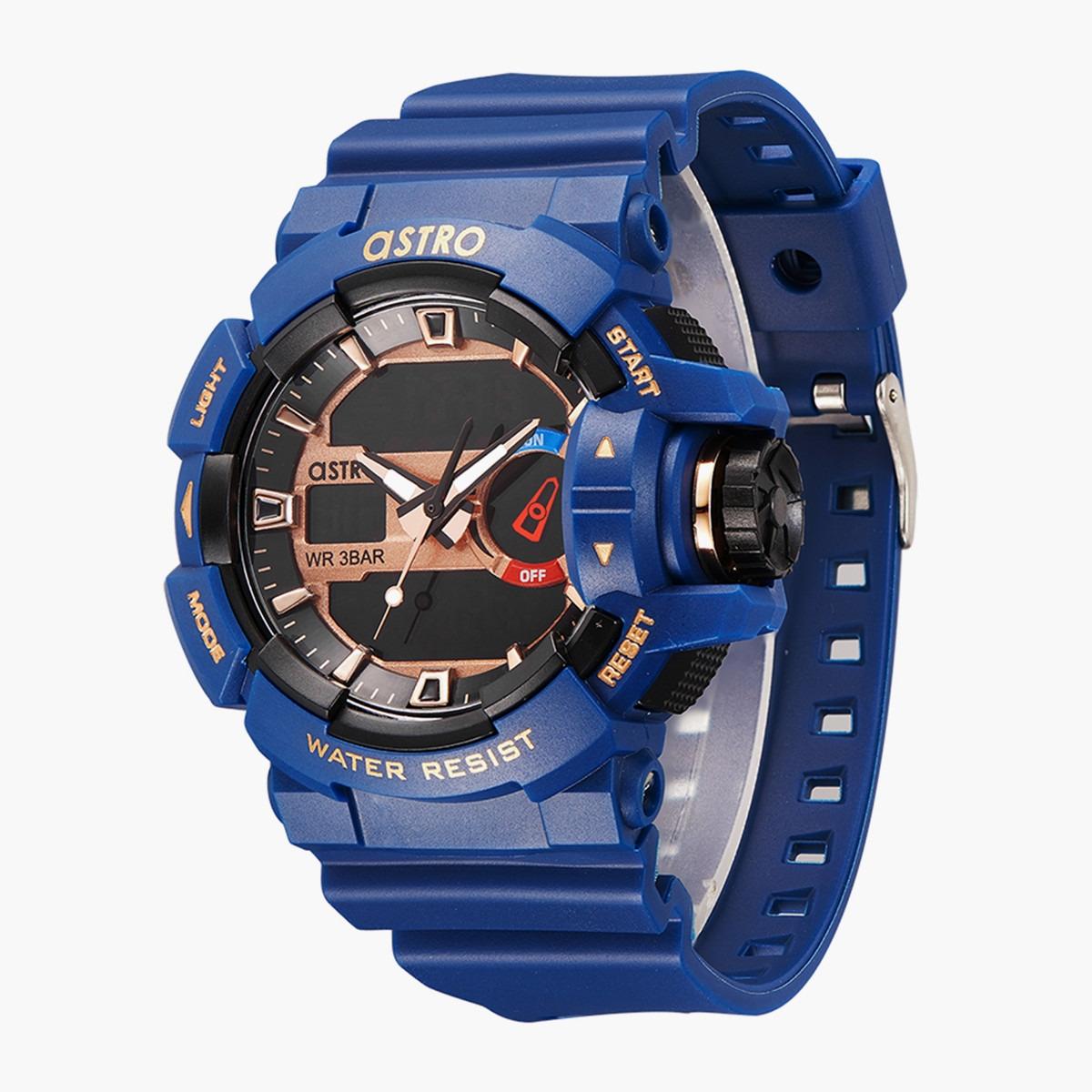 ساعة انالوج-الرقمية من استرو بمينا اسود للرجال - A22805-PPLB-men-watchesandjewellery-watches-image-2