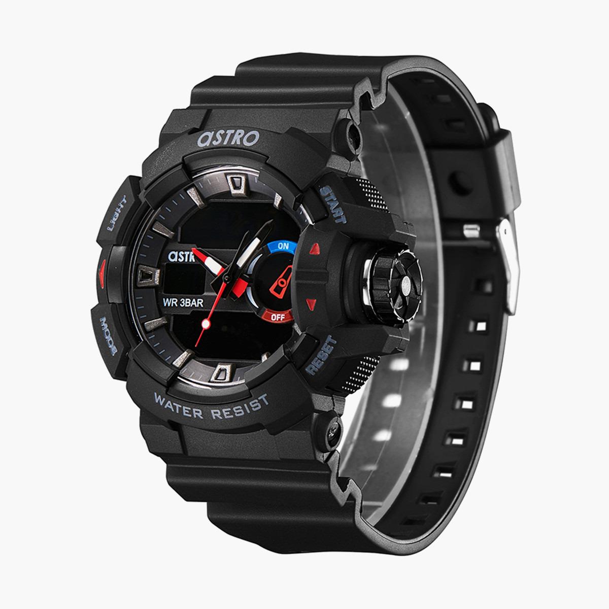 ساعة انالوج-الرقمية من استرو بمينا اسود للرجال - A22805-PPBBR-men-watchesandjewellery-watches-image-2