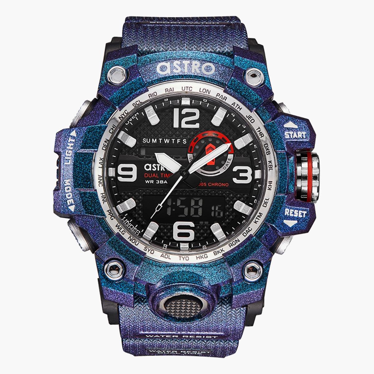 ساعة انالوج-الرقمية من استرو بمينا اسود للرجال - A22803-PPLB-men-watchesandjewellery-watches-image-1