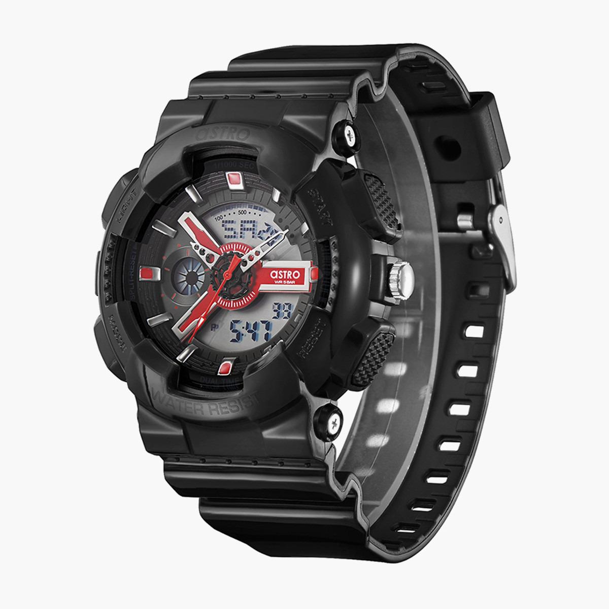 ساعة انالوج-الرقمية من استرو بمينا اسود للرجال - A22207-PPBBR-men-watchesandjewellery-watches-image-2