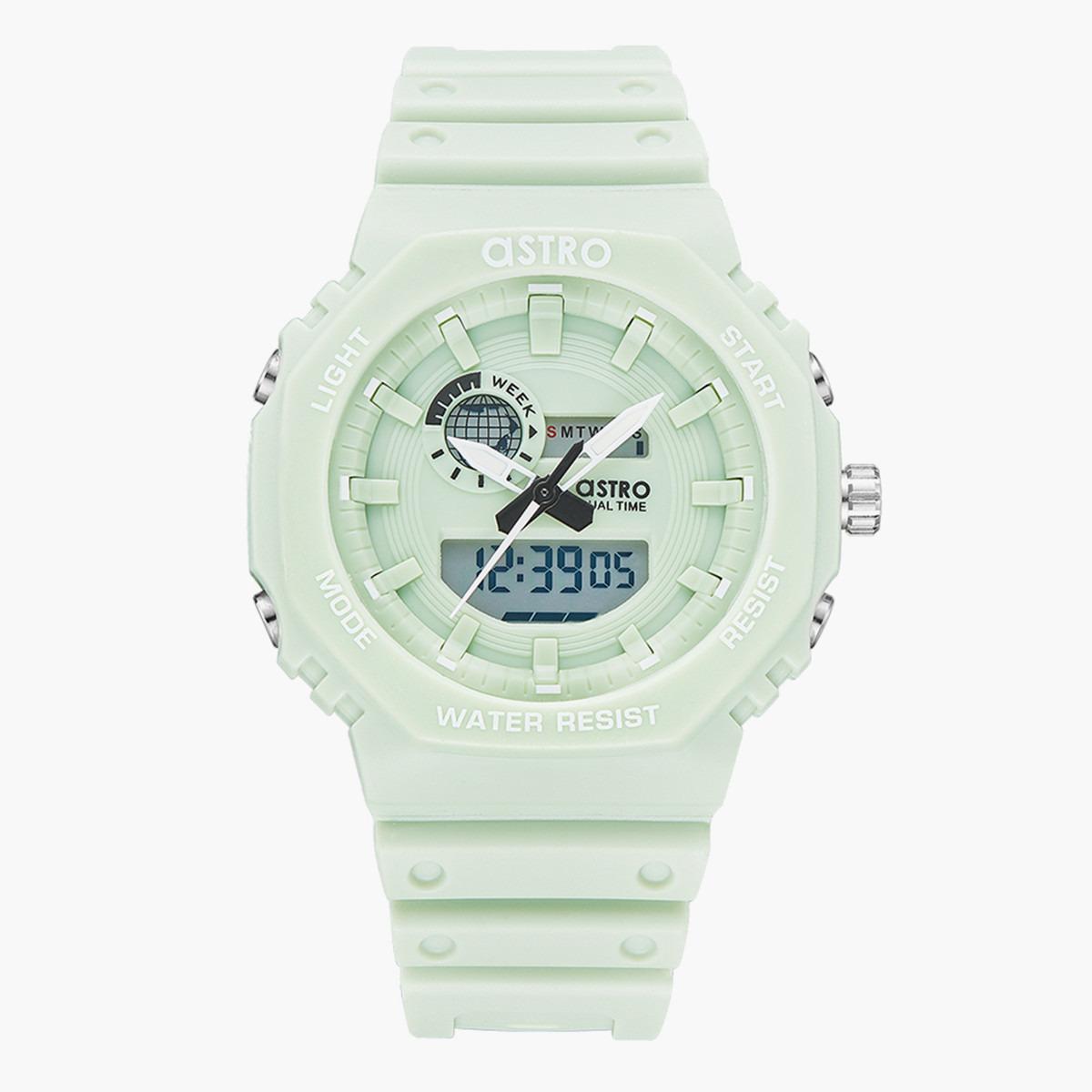 ساعة انالوج-الرقمية من استرو بمينا اخضر للاطفال - A22806-PPHH-boys-accessories-watches-image-1