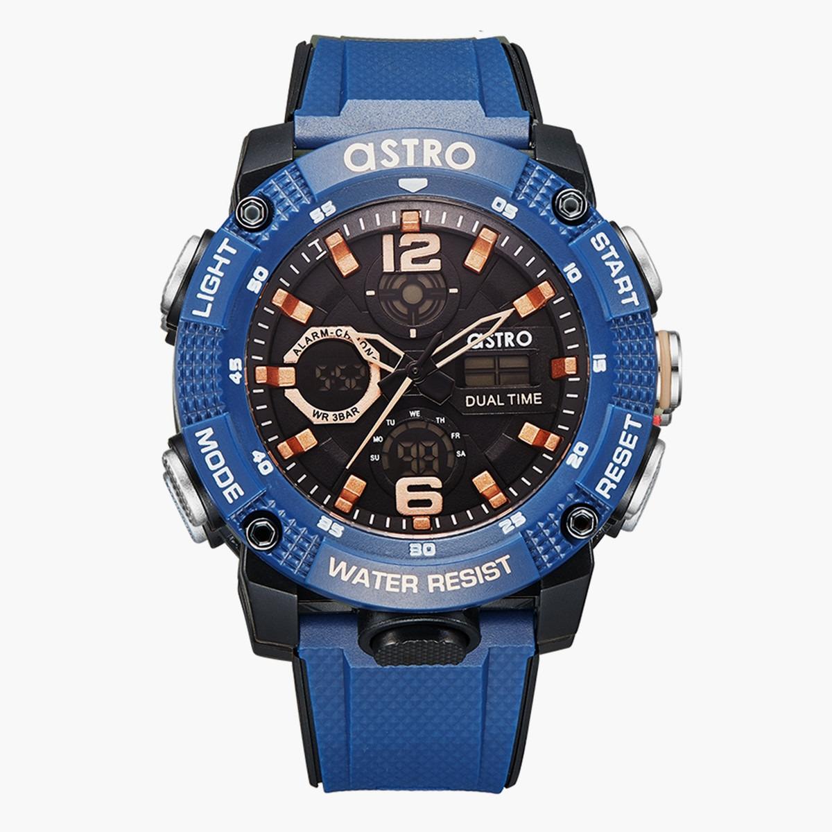 ساعة انالوج-الرقمية من استرو بمينا اسود للرجال - A22810-PPVB-men-watchesandjewellery-watches-image-1
