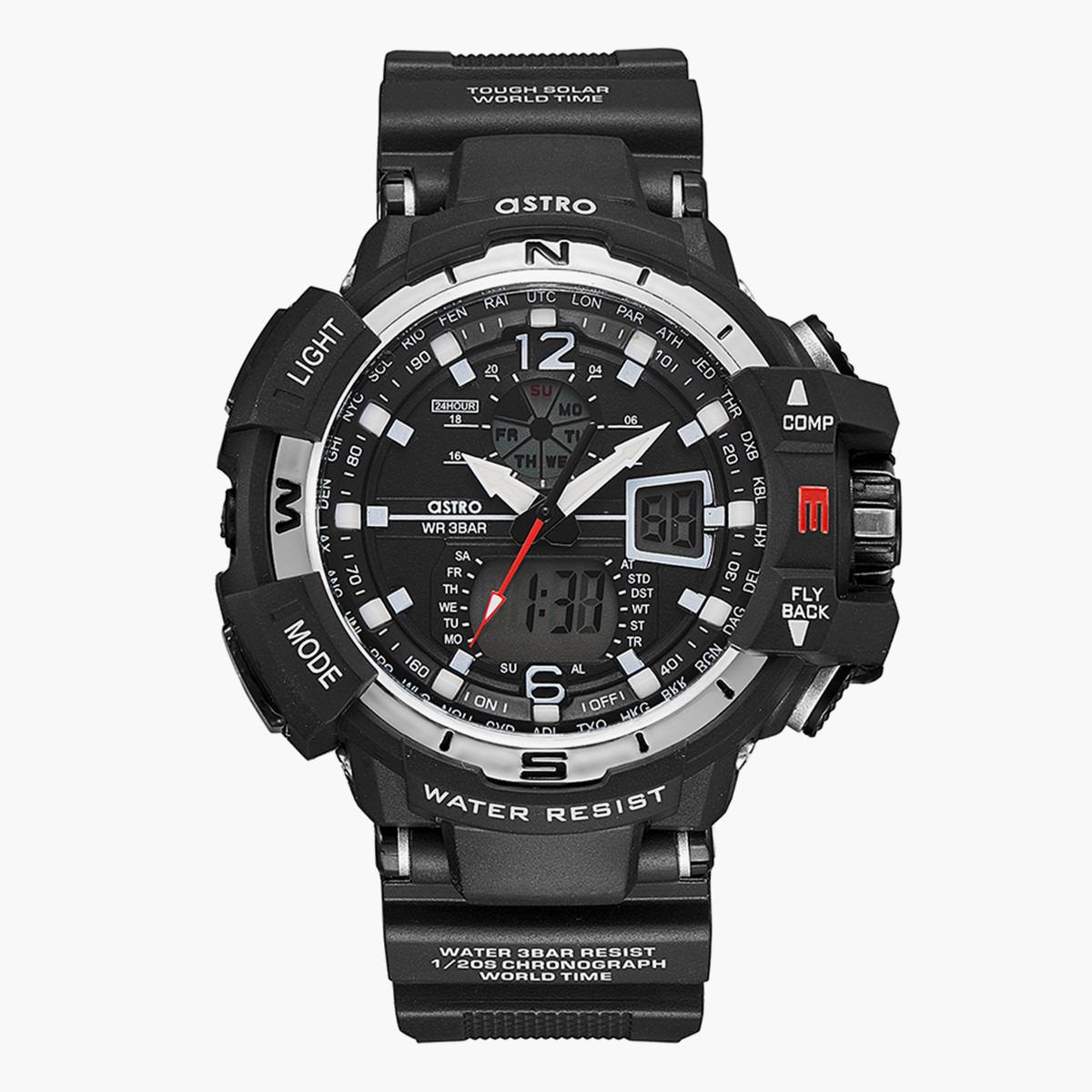 ساعة انالوج-الرقمية من استرو بمينا اسود للرجال - A22809-PPBBW-men-watchesandjewellery-watches-image-1